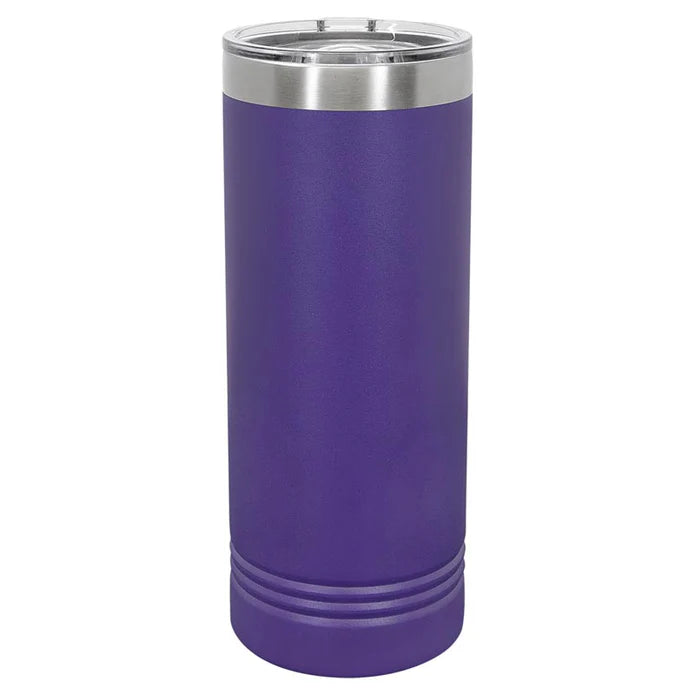 22 oz Skinny Stainless Steel Insulated SureGrip Tumblers, Blank, Polar Camel Lid