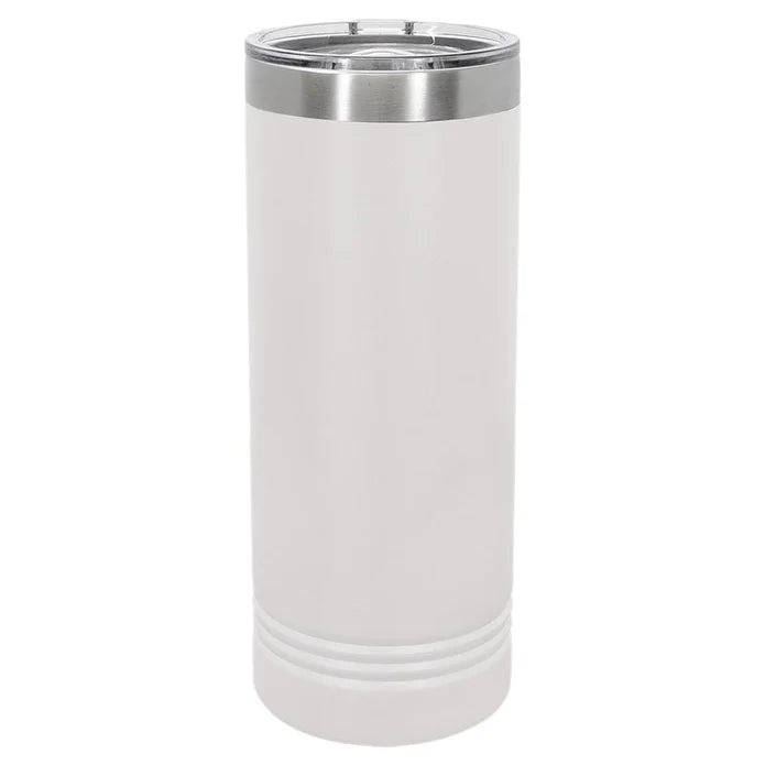22 oz Skinny Stainless Steel Insulated SureGrip Tumblers, Blank, Polar Camel Lid