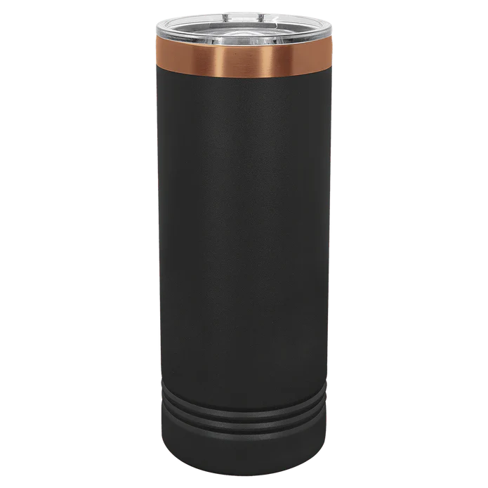 22 oz Skinny Stainless Steel Insulated SureGrip Tumblers, Blank, Polar Camel Lid