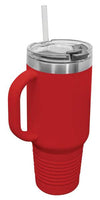 Laser Engravable Red 40oz Polar Camel Vacuum Insulated Travel Mug with Straw