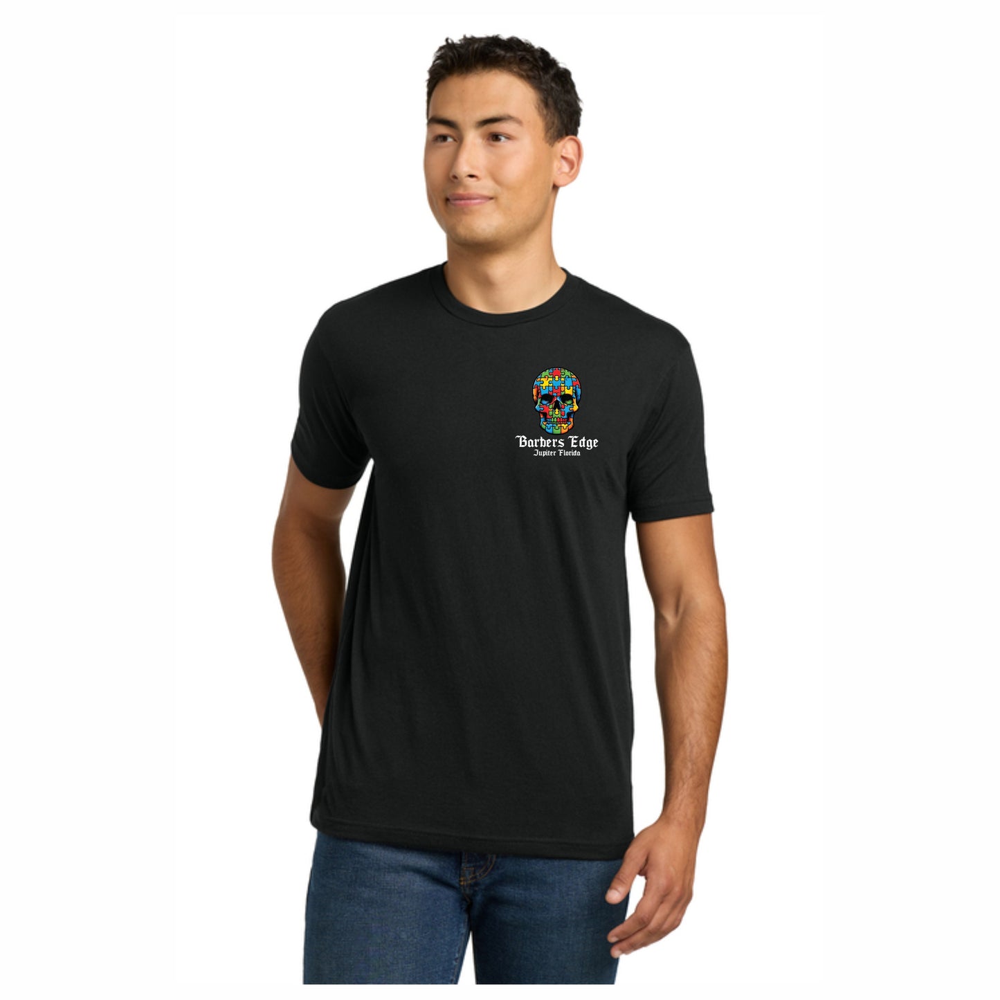 Barber's Edge Support Autism - Next Level CVC Tee