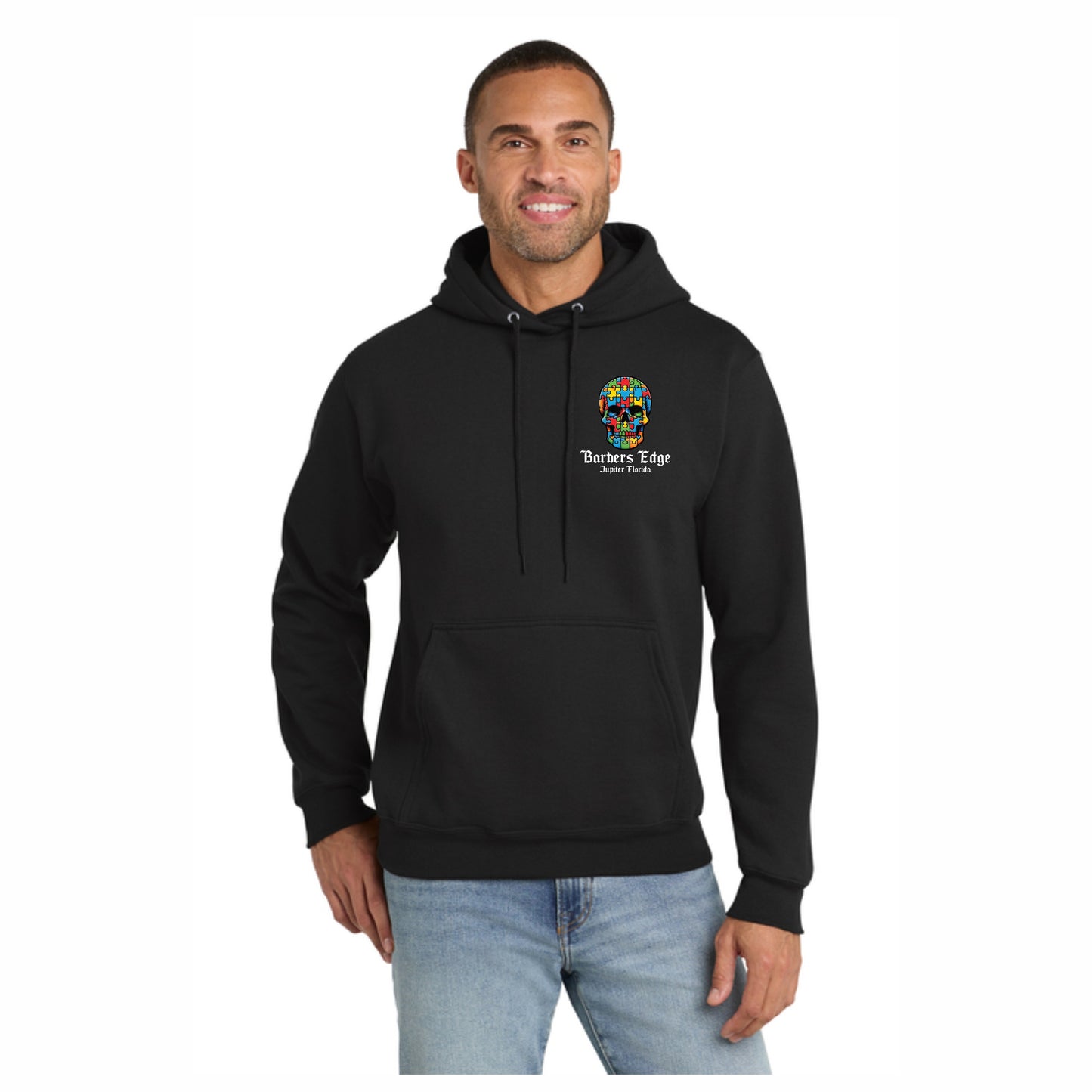 Barber's Edge Support Autism - Port & Co Hooded Sweatshirt