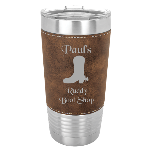 20 oz Leatherette Polar Camel Tumbler - Rustic