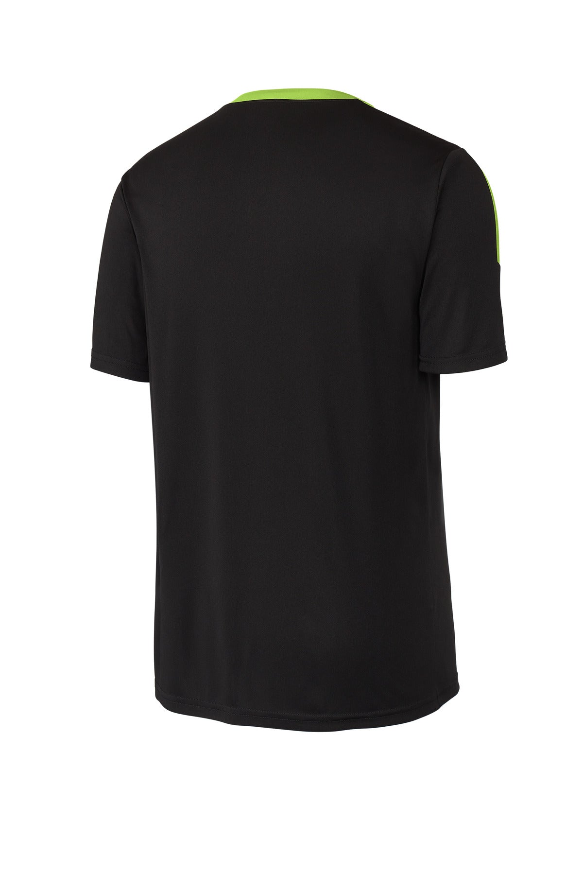 Sport-Tek Competitor United Crew ST100 - Black/ Lime Shock - Back (flat)