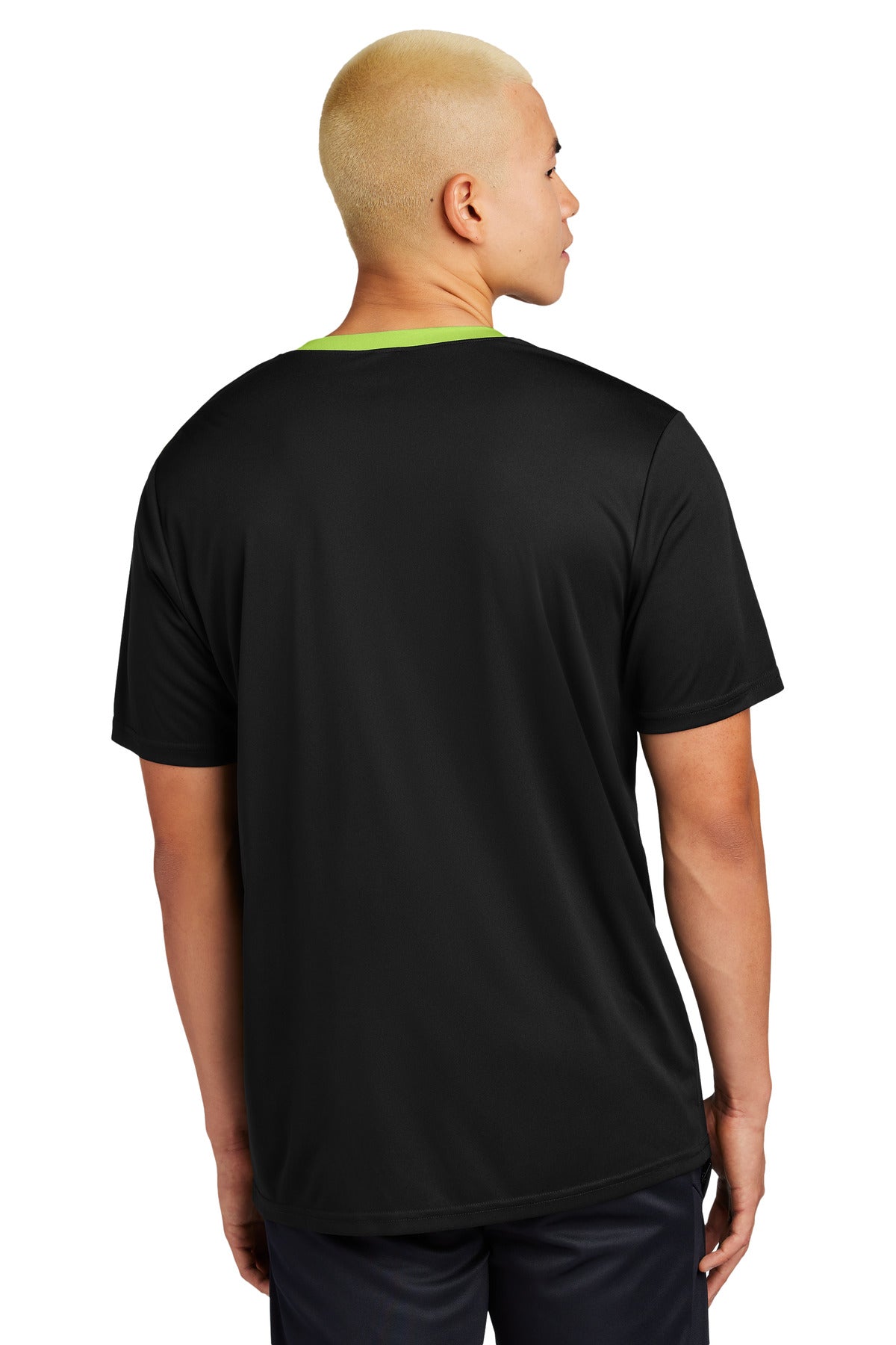 Sport-Tek Competitor United Crew ST100 - Black/ Lime Shock - Back
