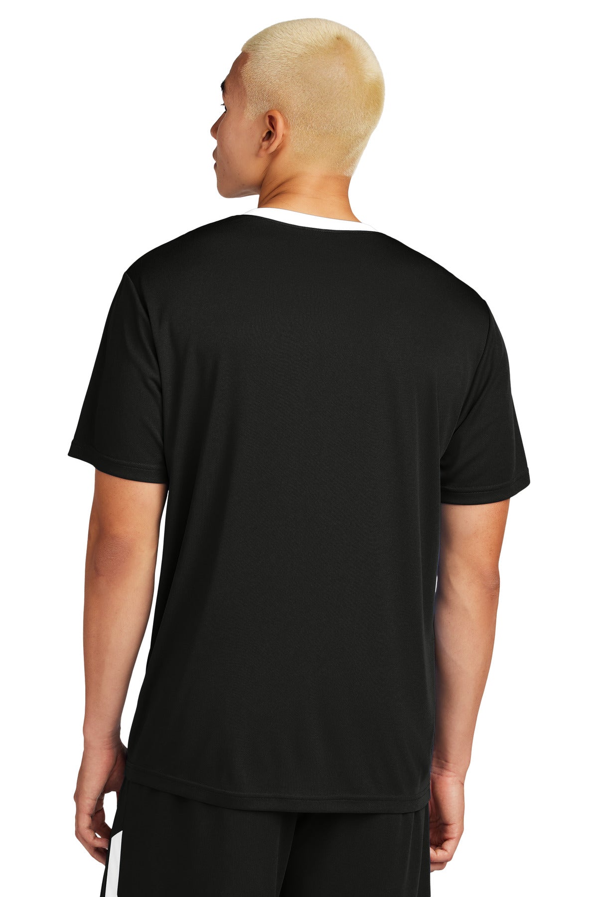 Sport-Tek Competitor United Crew ST100 - Black/ White - Back