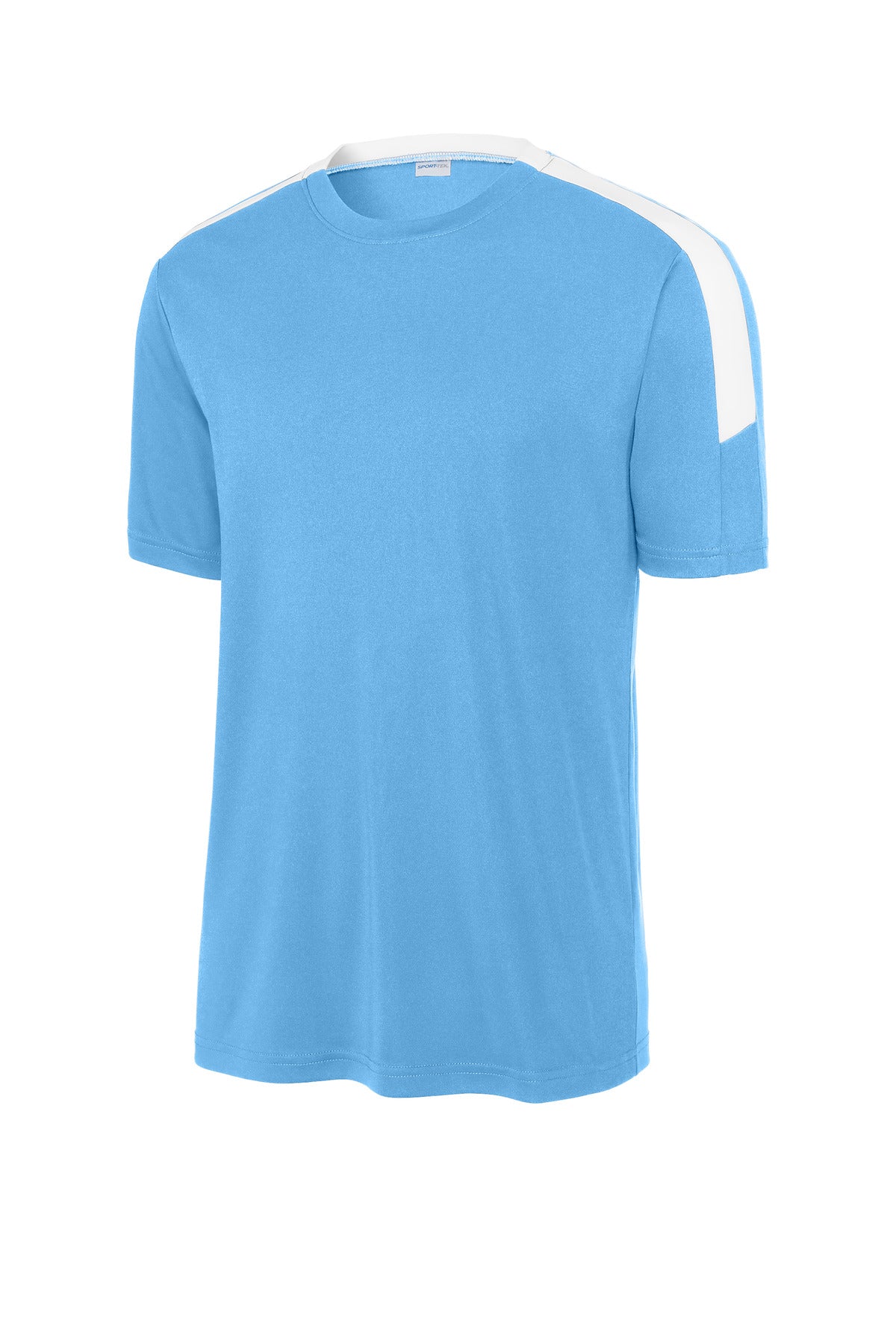 Sport-Tek Competitor United Crew ST100 - Carolina Blue/ White - Front (flat)