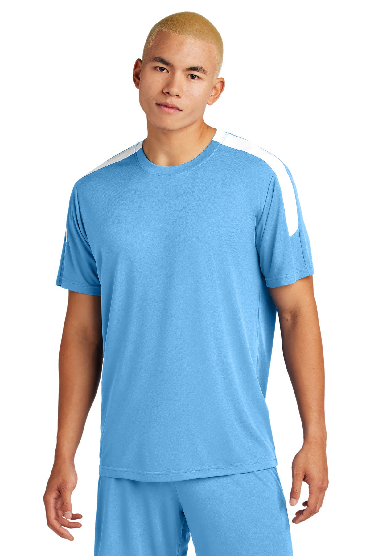 Sport-Tek Competitor United Crew ST100 - Carolina Blue/ White - Front