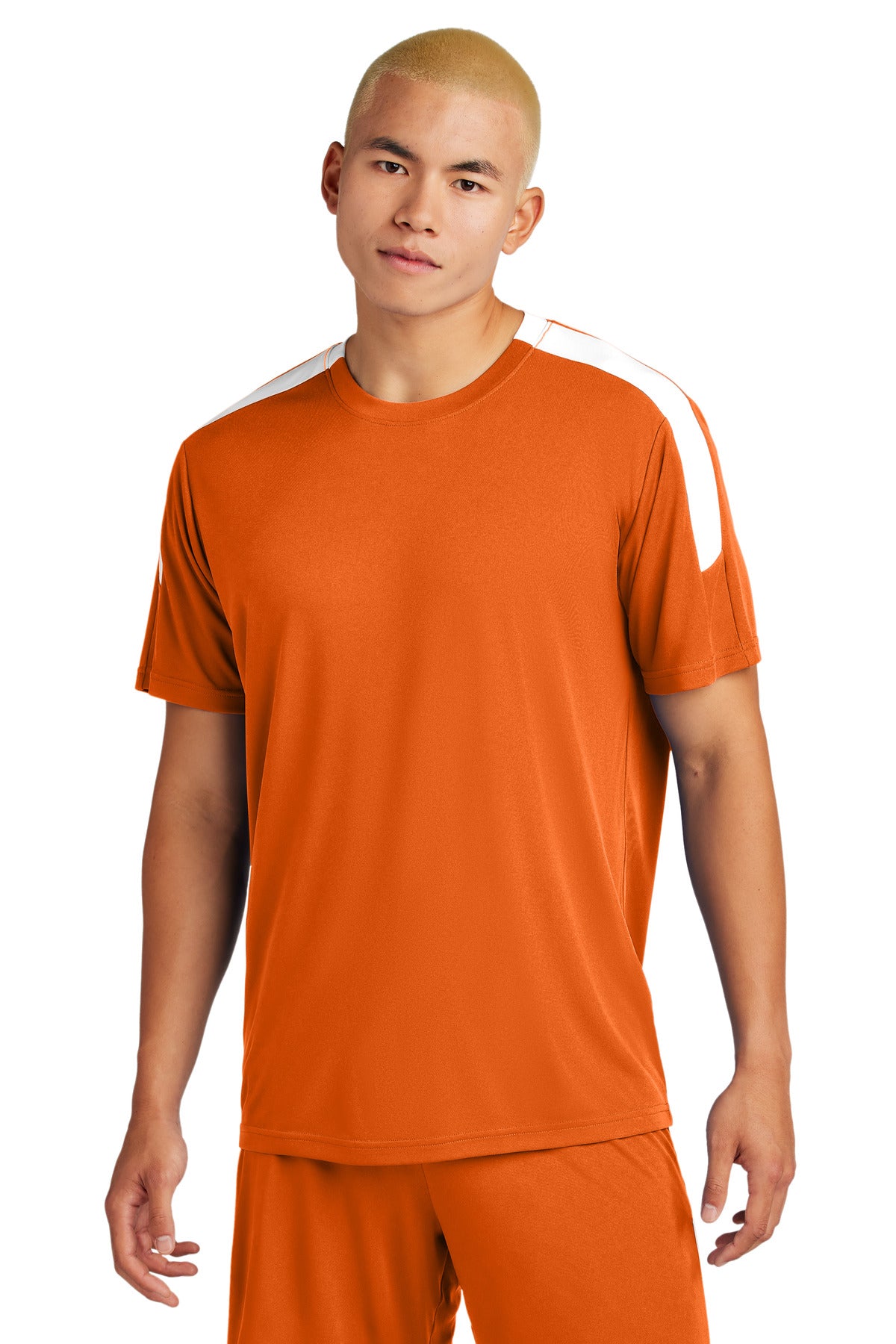 Sport-Tek Competitor United Crew ST100 - Deep Orange/ White - Front