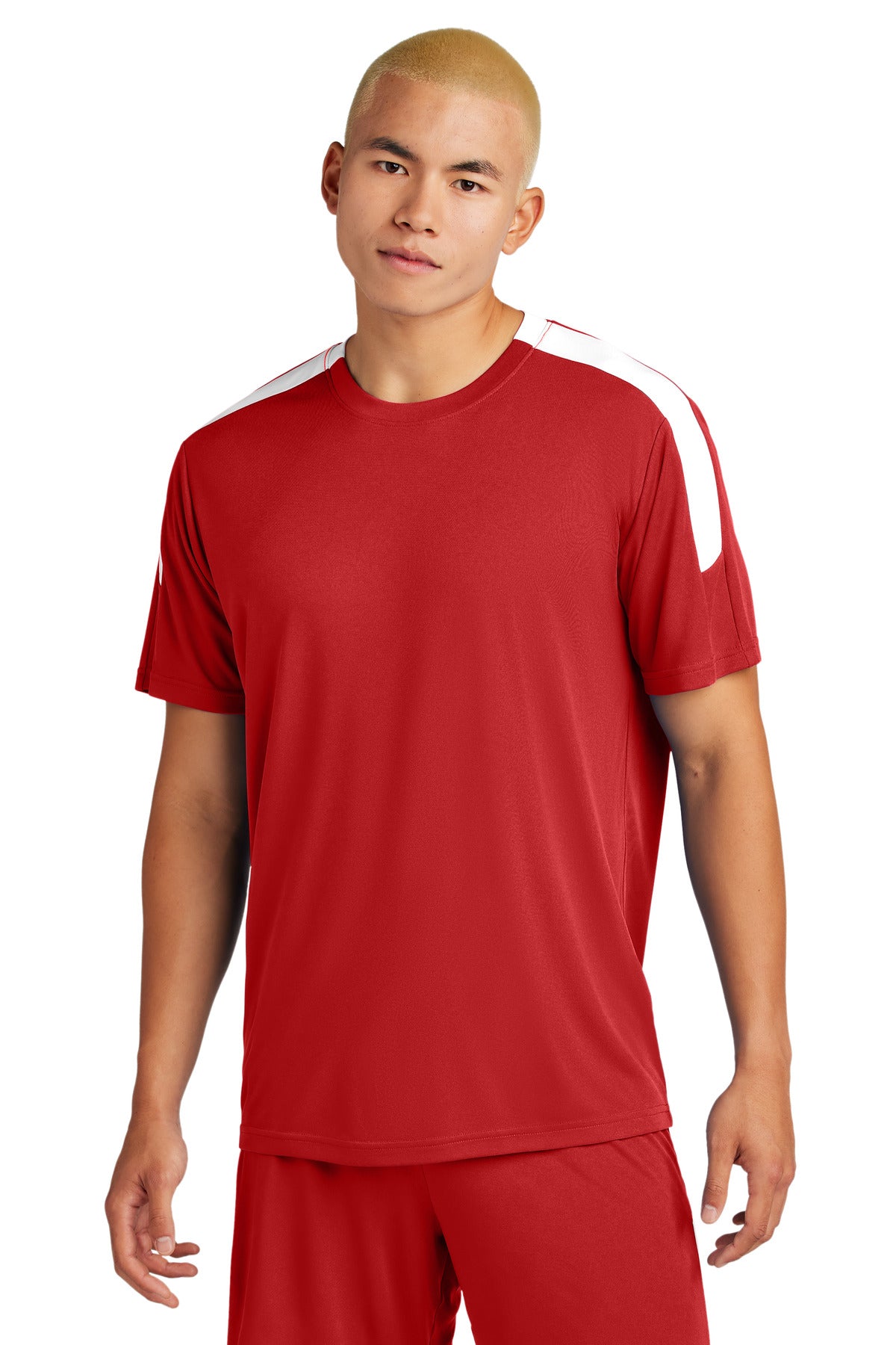 Sport-Tek Competitor United Crew ST100 - Deep Red/ White - Front