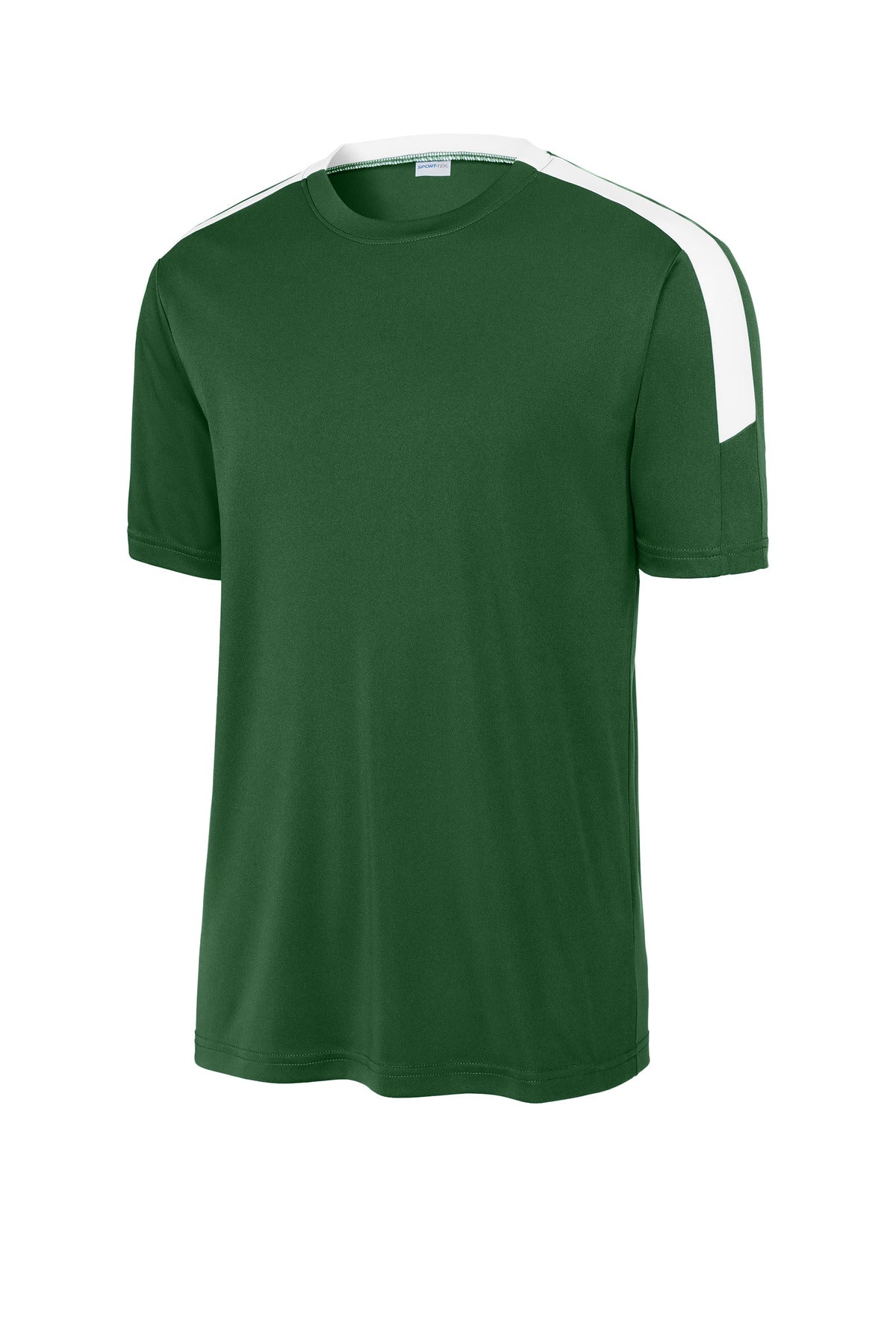 Sport-Tek Competitor United Crew ST100 - Forest Green/ White - Front (flat)