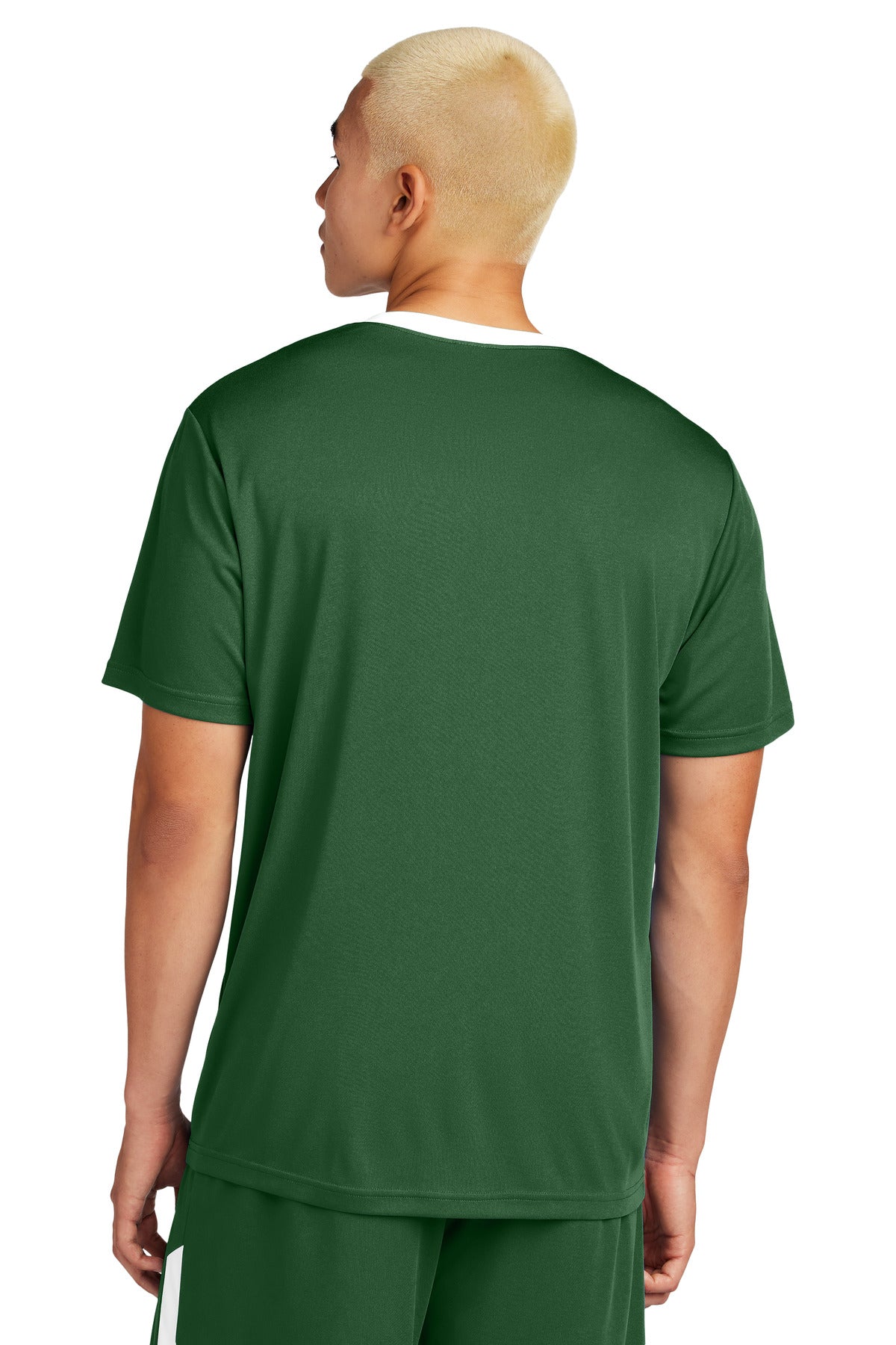 Sport-Tek Competitor United Crew ST100 - Forest Green/ White - Back