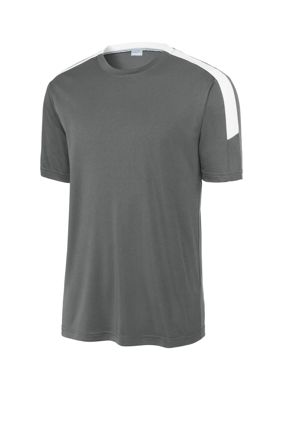 Sport-Tek Competitor United Crew ST100 - Iron Grey/ White - Front (flat)