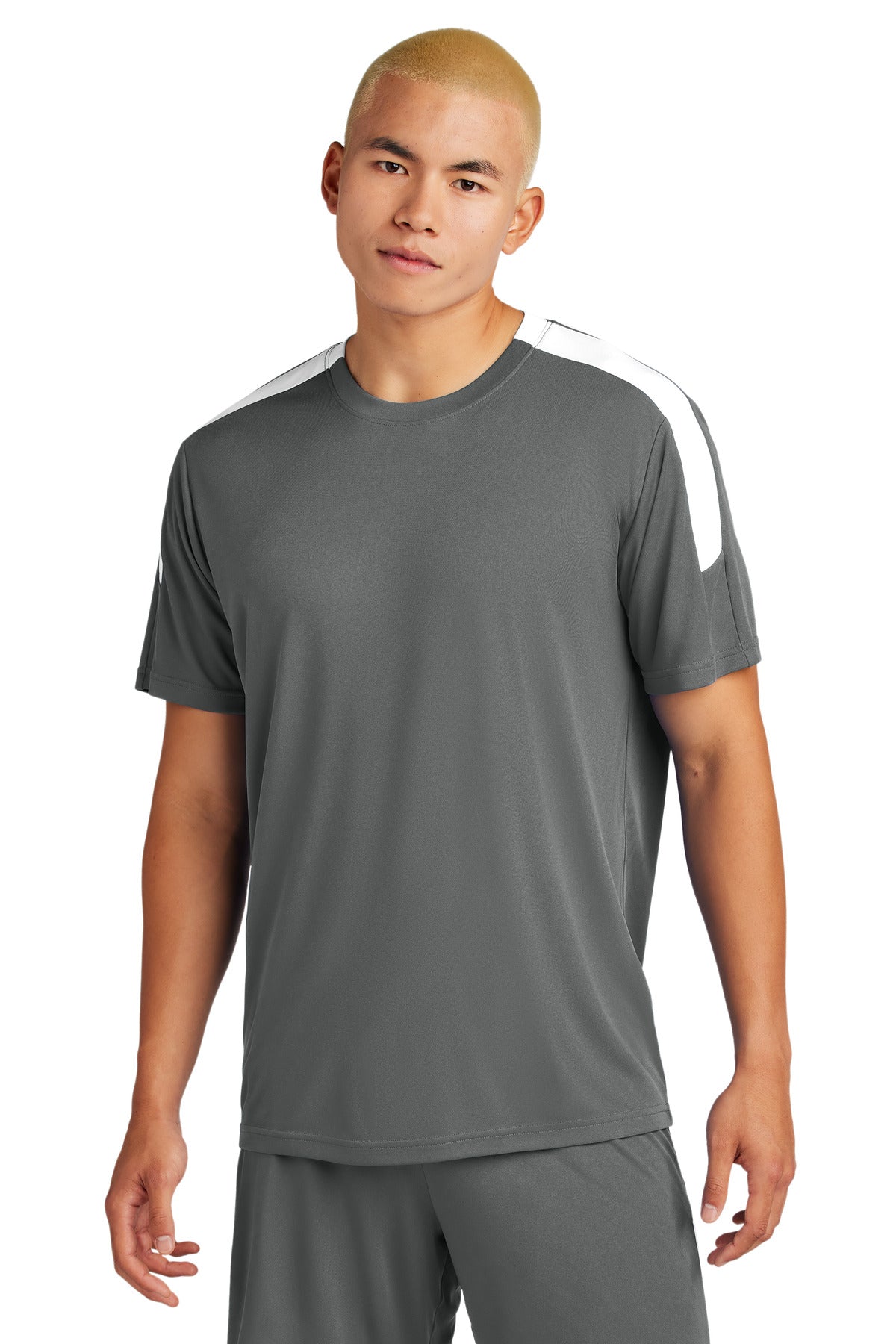 Sport-Tek Competitor United Crew ST100 - Iron Grey/ White - Front