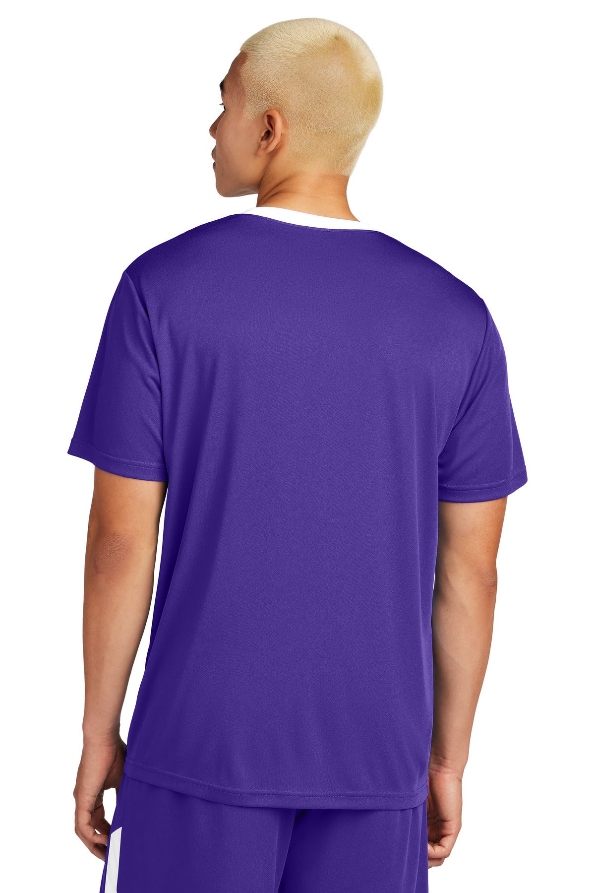 Sport-Tek Competitor United Crew ST100 - Purple/ White - Back