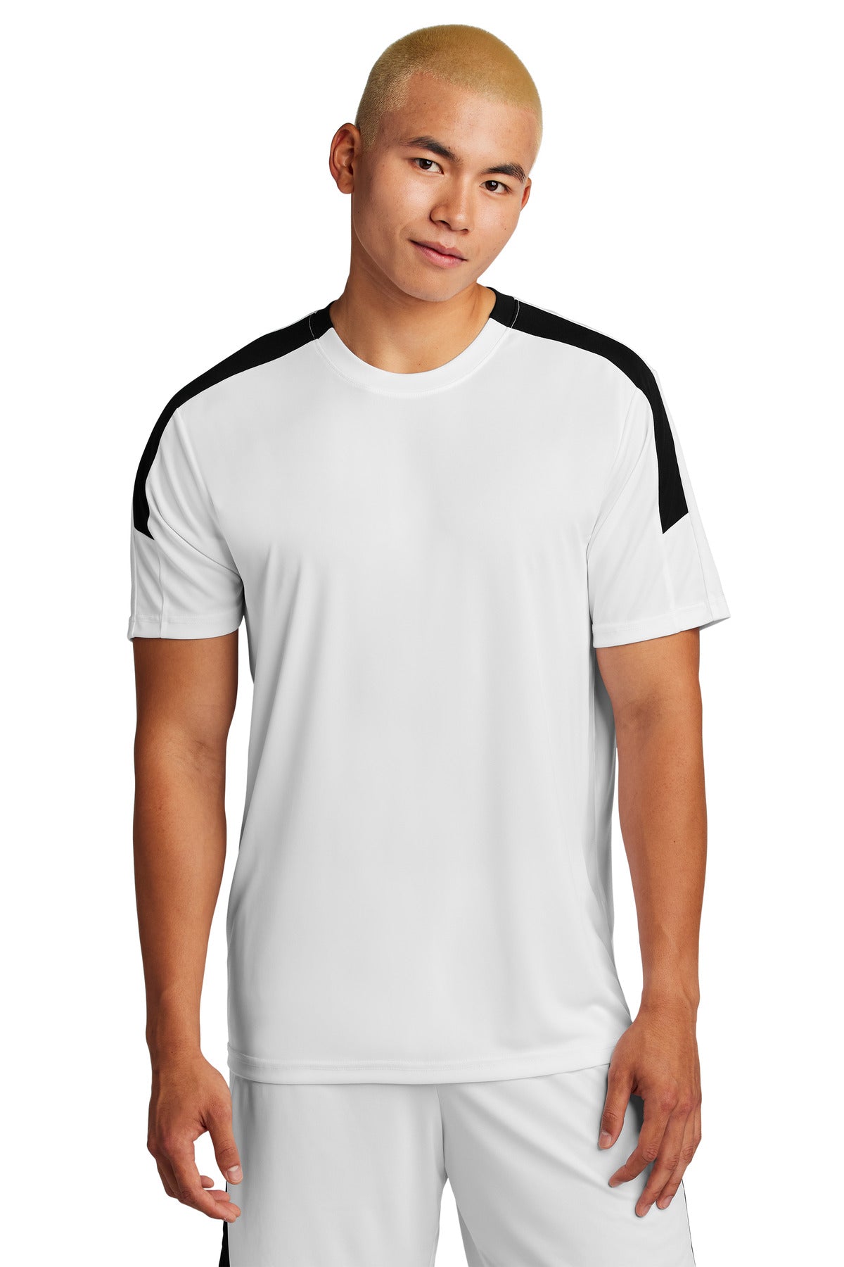 Sport-Tek Competitor United Crew ST100 - White/ Black - Front
