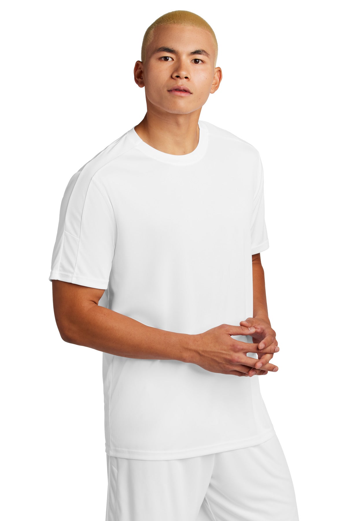 Sport-Tek Competitor United Crew ST100 - White/ White - Front