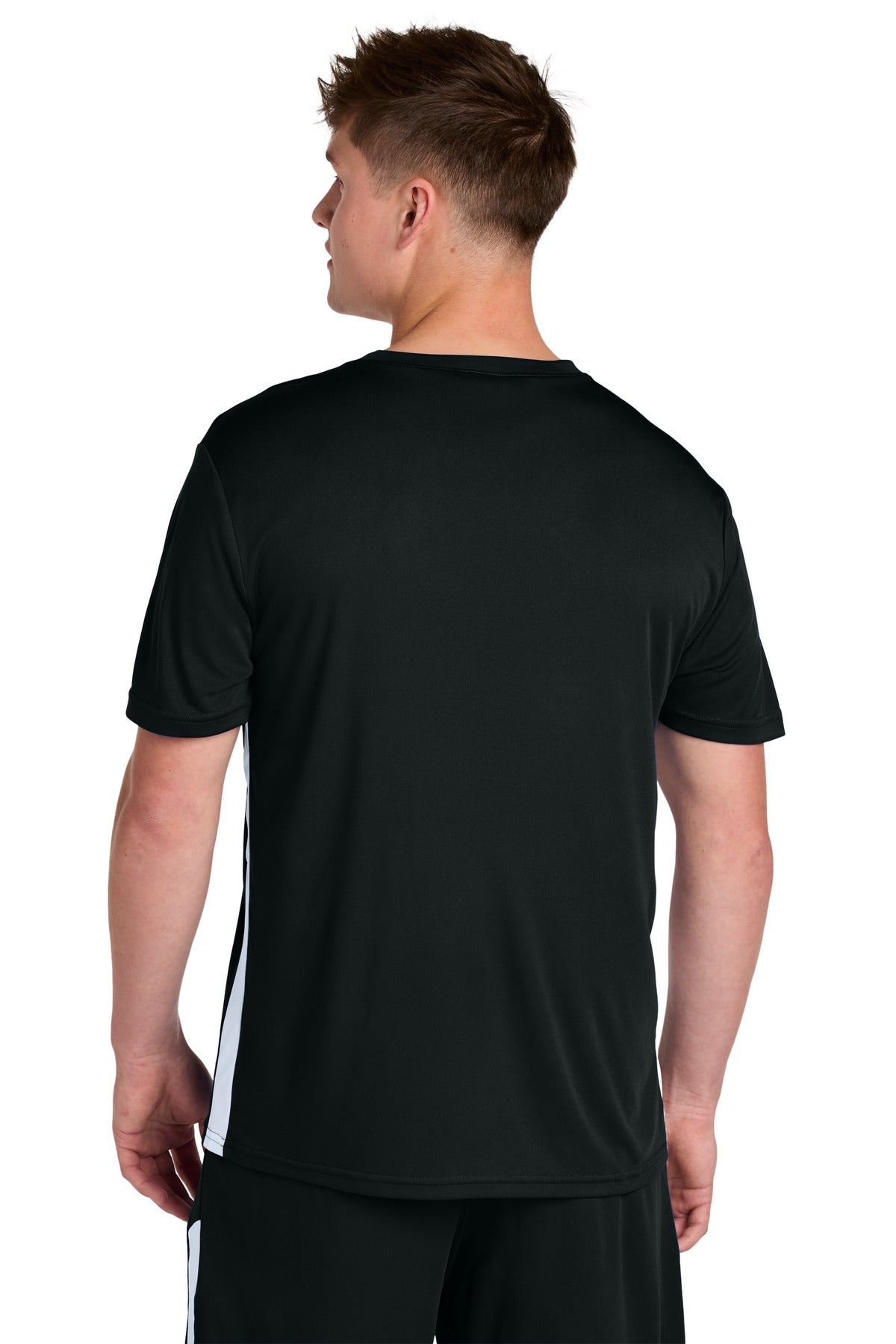 Sport-Tek Competitor United V-Neck ST101 - Black/ White - Back