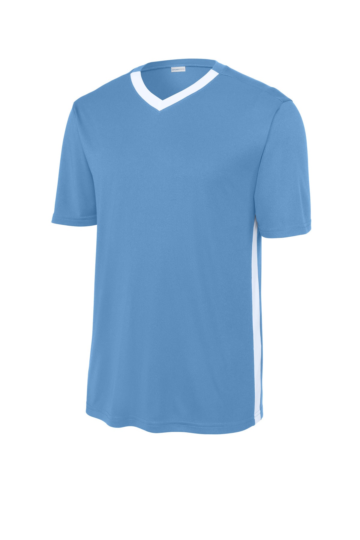 Sport-Tek Competitor United V-Neck ST101 - Carolina Blue/ White - Front (flat)