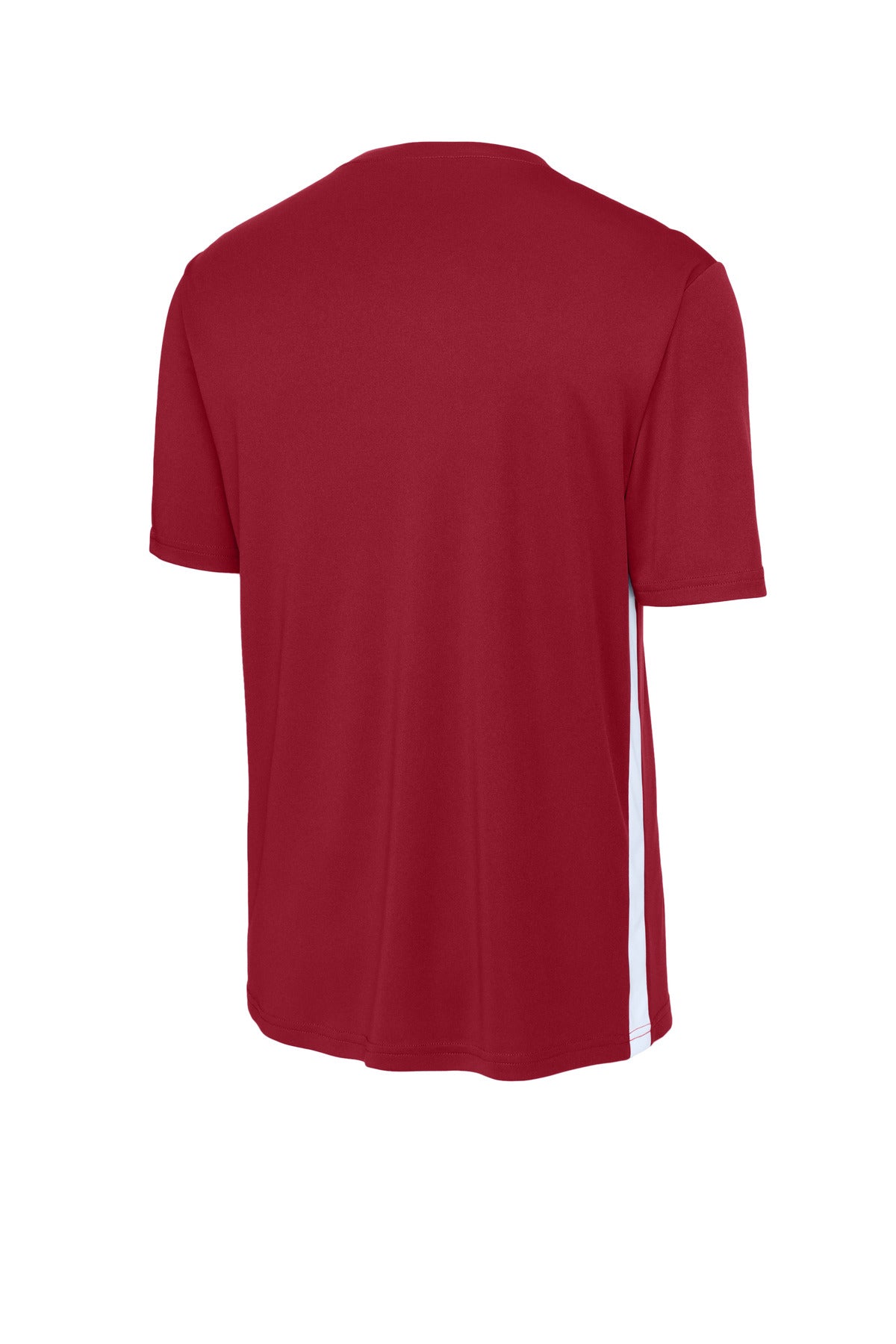 Sport-Tek Competitor United V-Neck ST101 - Deep Red/ White - Back (flat)