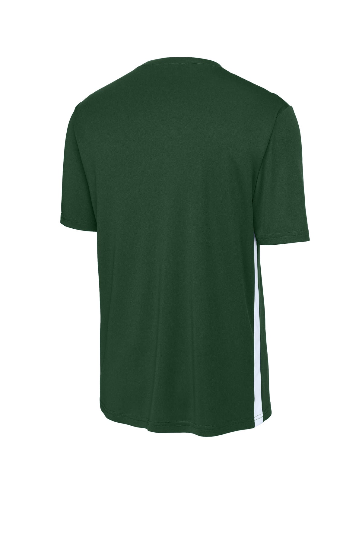 Sport-Tek Competitor United V-Neck ST101 - Forest Green/ White - Back (flat)