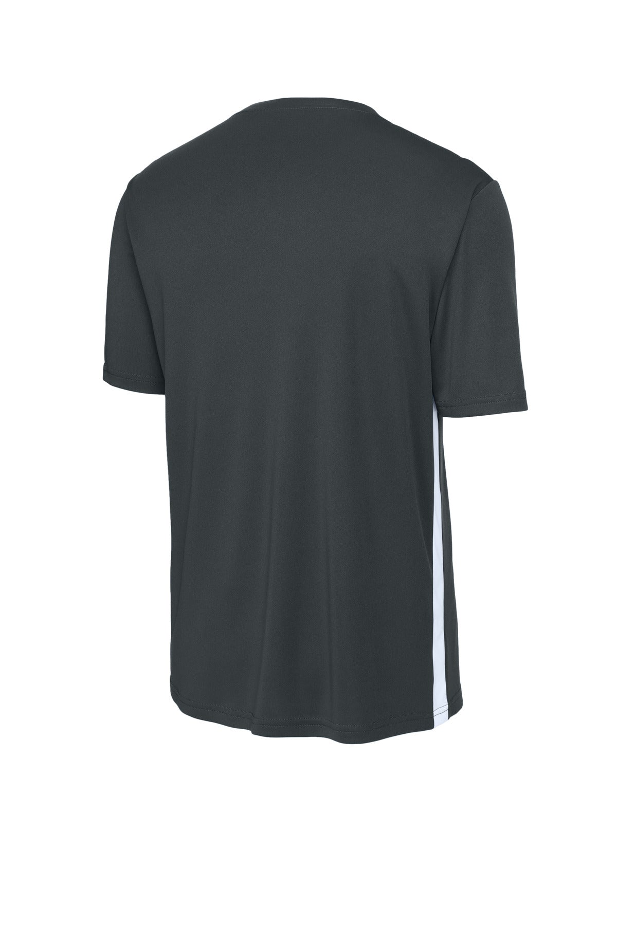 Sport-Tek Competitor United V-Neck ST101 - Iron Grey/ White - Back (flat)