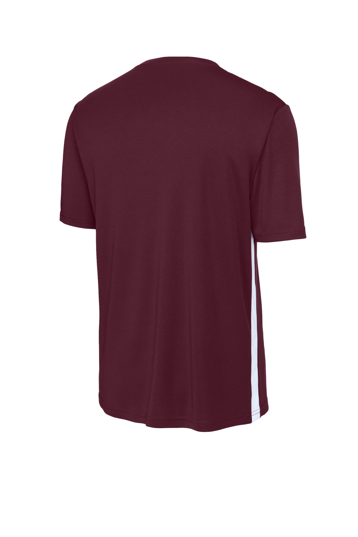 Sport-Tek Competitor United V-Neck ST101 - Maroon/ White - Back (flat)