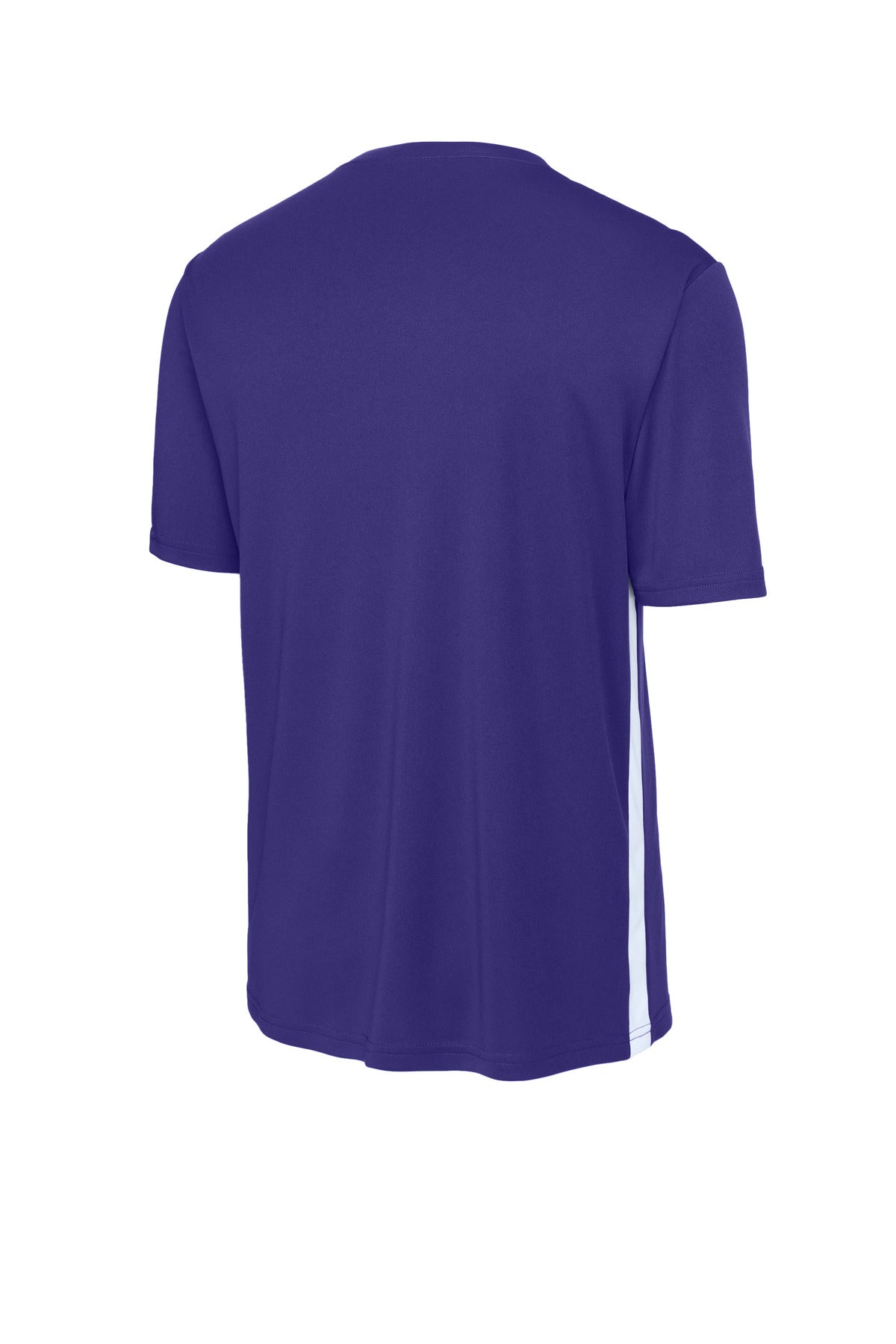 Sport-Tek Competitor United V-Neck ST101 - Purple/ White - Back (flat)