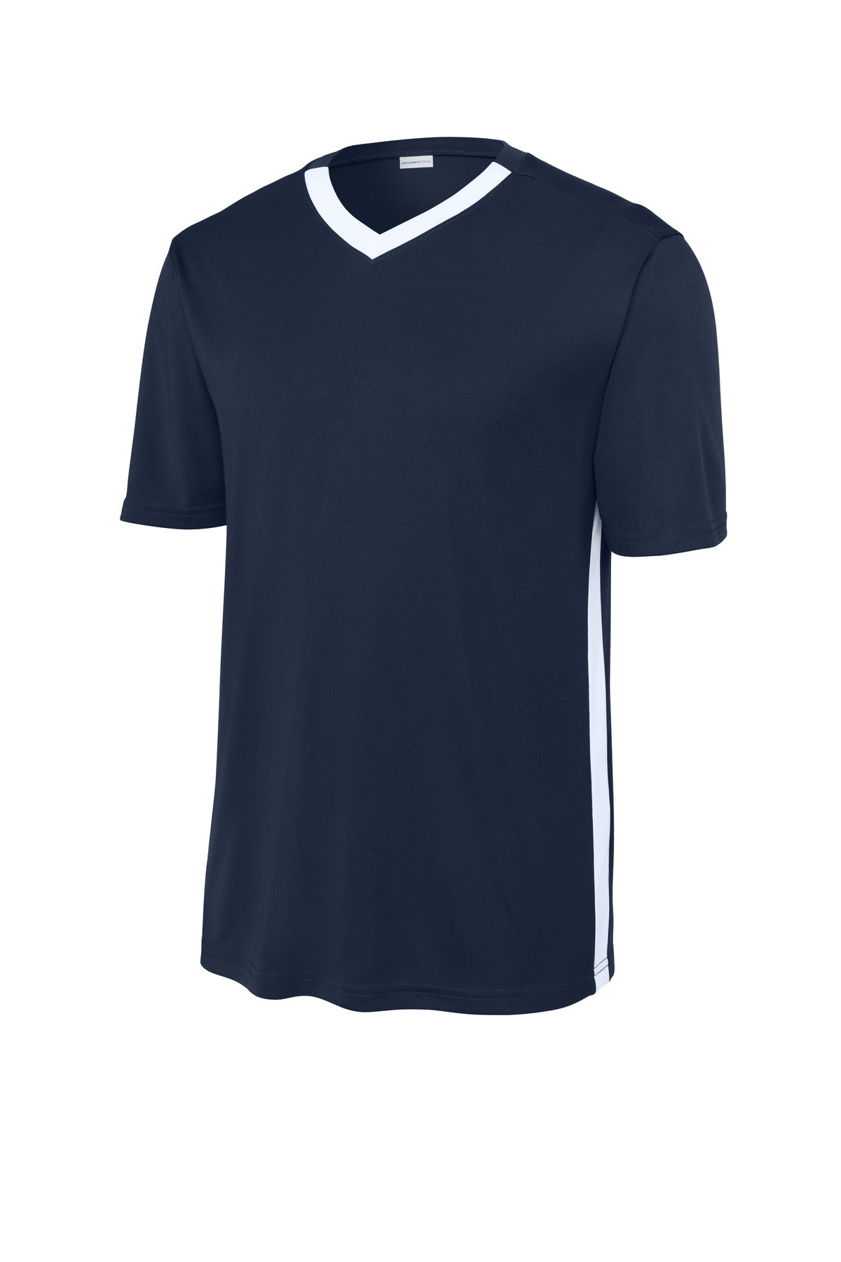 Sport-Tek Competitor United V-Neck ST101 - True Navy/ White - Front (flat)