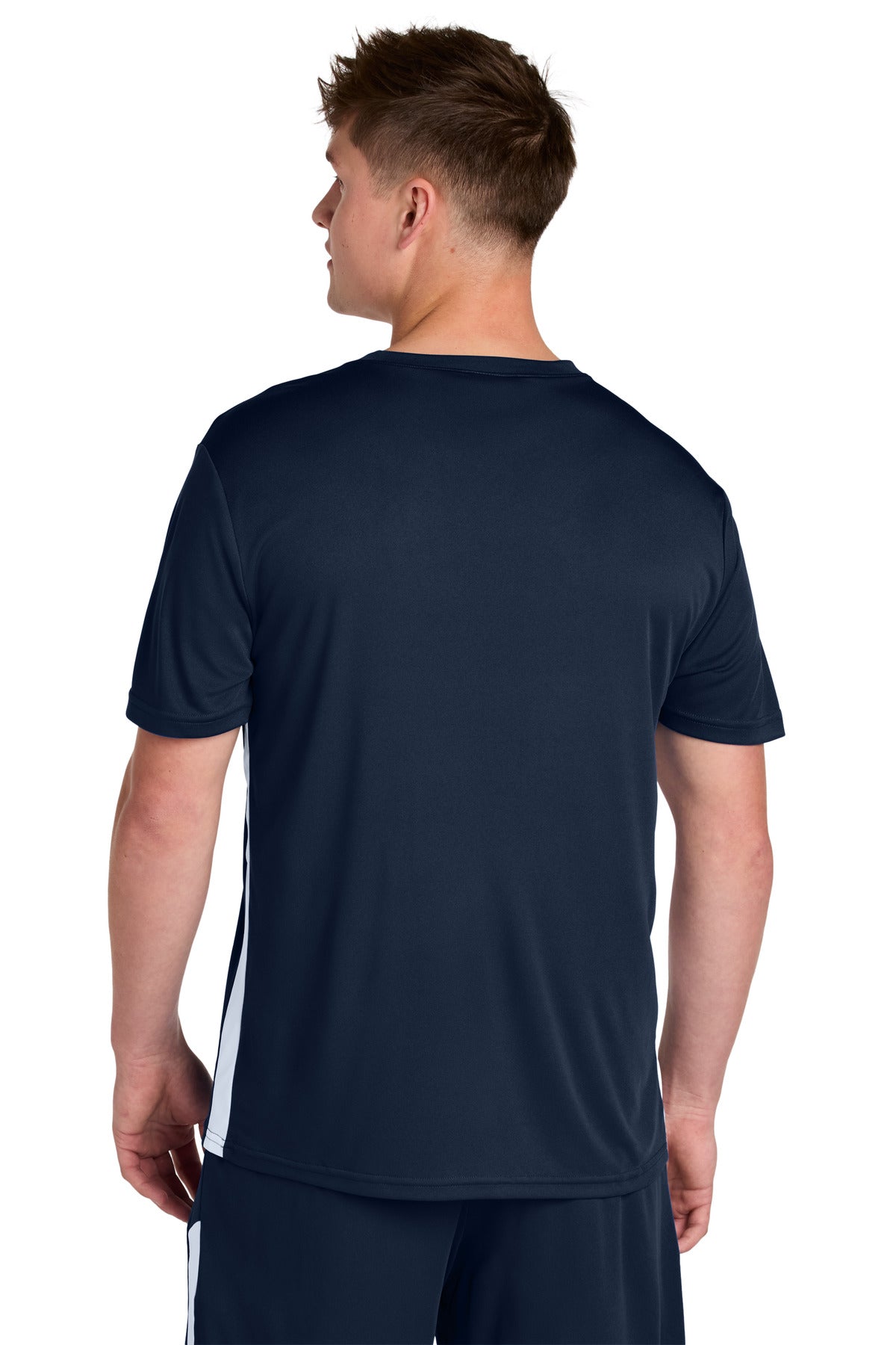 Sport-Tek Competitor United V-Neck ST101 - True Navy/ White - Back