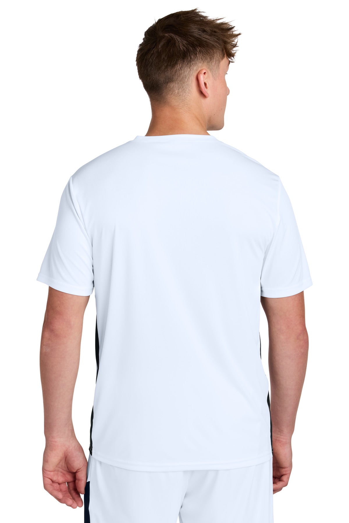 Sport-Tek Competitor United V-Neck ST101 - White/ Black - Back
