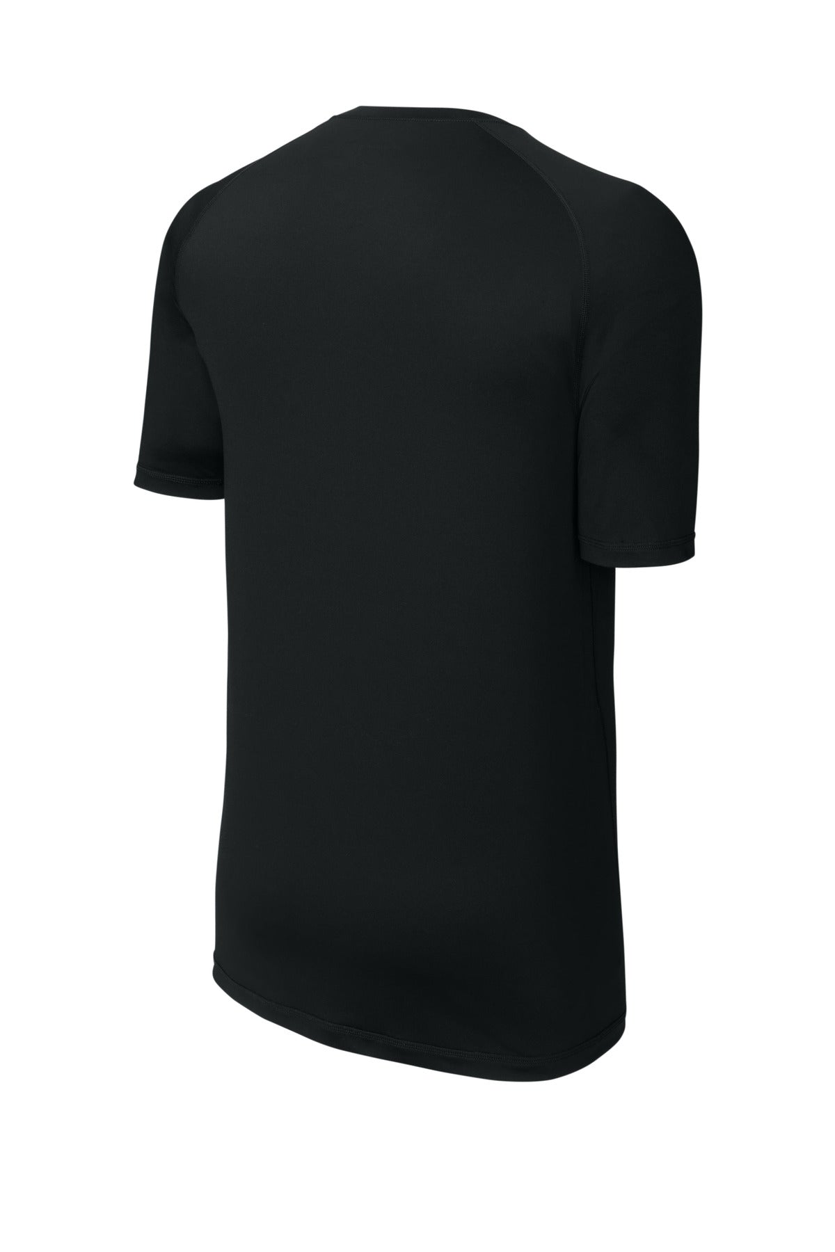Sport-Tek PosiCharge Compression 1/2-Sleeve Tee ST120 - Black - Back (flat)
