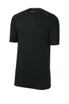 Sport-Tek PosiCharge Compression 1/2-Sleeve Tee ST120 - Black - Front (flat)