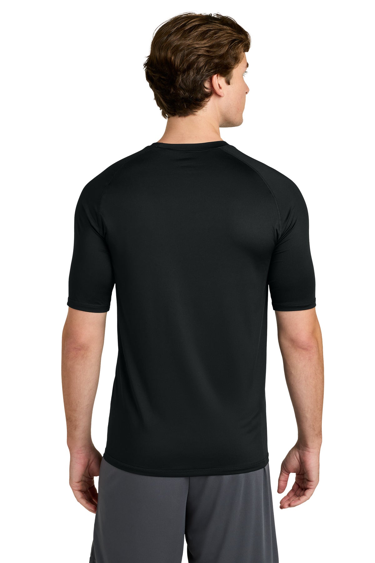 Sport-Tek PosiCharge Compression 1/2-Sleeve Tee ST120 - Black - Back