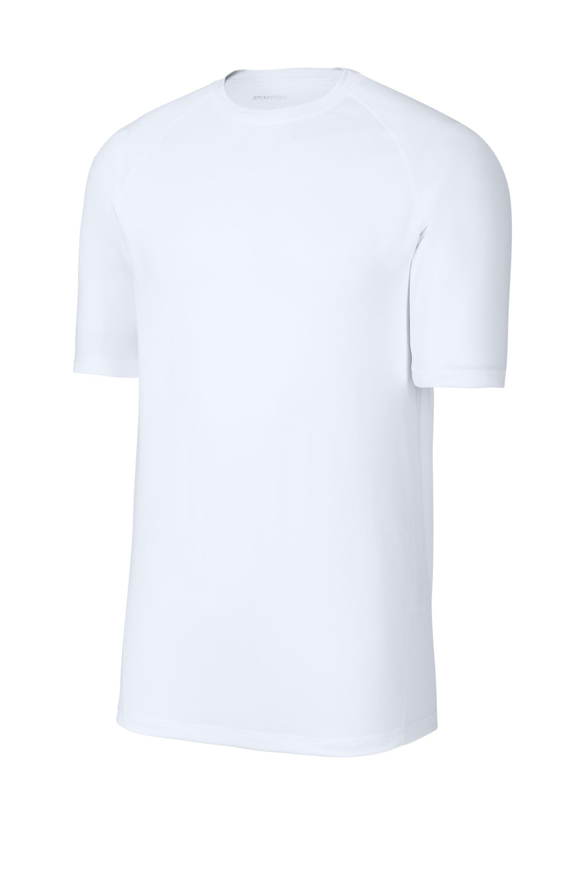 Sport-Tek PosiCharge Compression 1/2-Sleeve Tee ST120 - White - Front (flat)