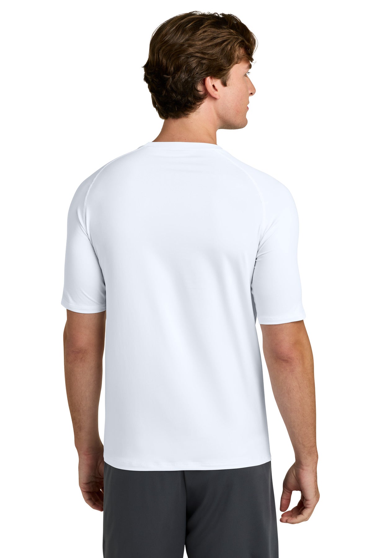 Sport-Tek PosiCharge Compression 1/2-Sleeve Tee ST120 - White - Back