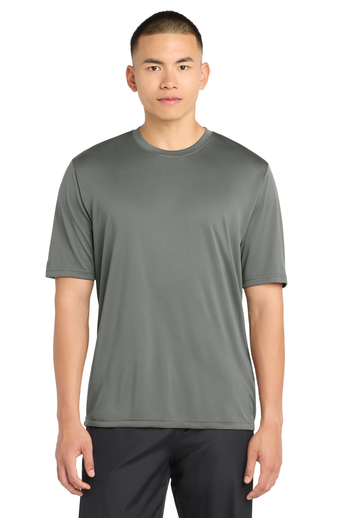 Sport-Tek PosiCharge Tough Tee ST320 - Dark Smoke Grey - Front