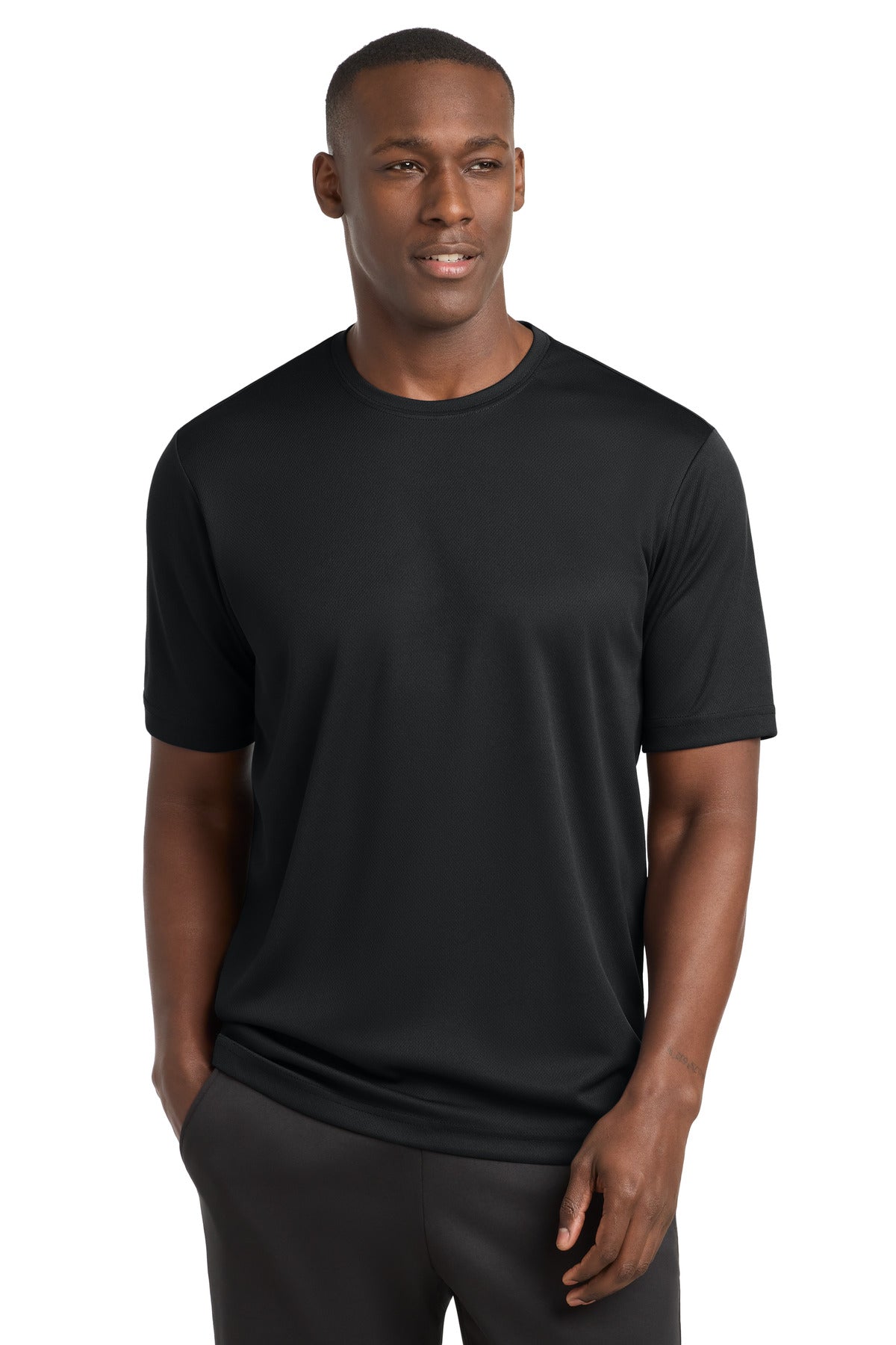 Sport-Tek PosiCharge RacerMesh Tee ST340 - Black - Front
