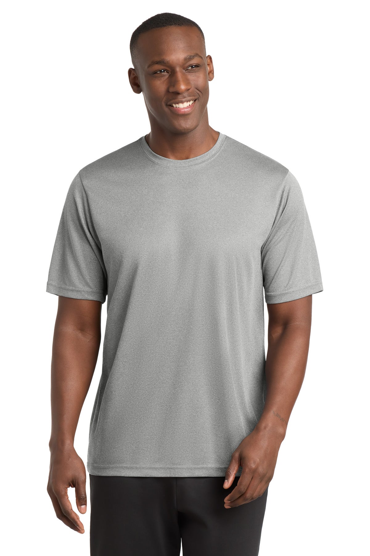 Sport-Tek PosiCharge RacerMesh Tee ST340 - Grey Heather - Front