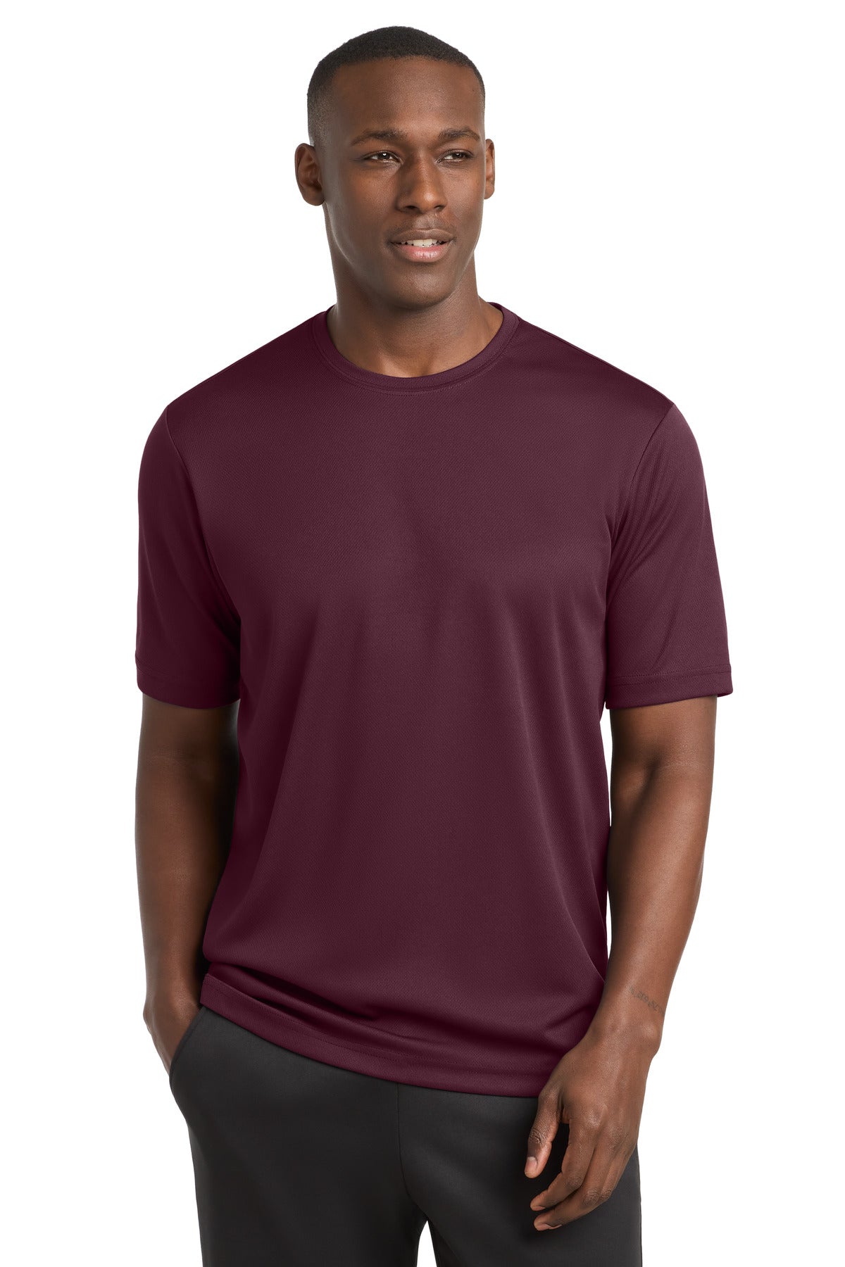 Sport-Tek PosiCharge RacerMesh Tee ST340 - Maroon - Front