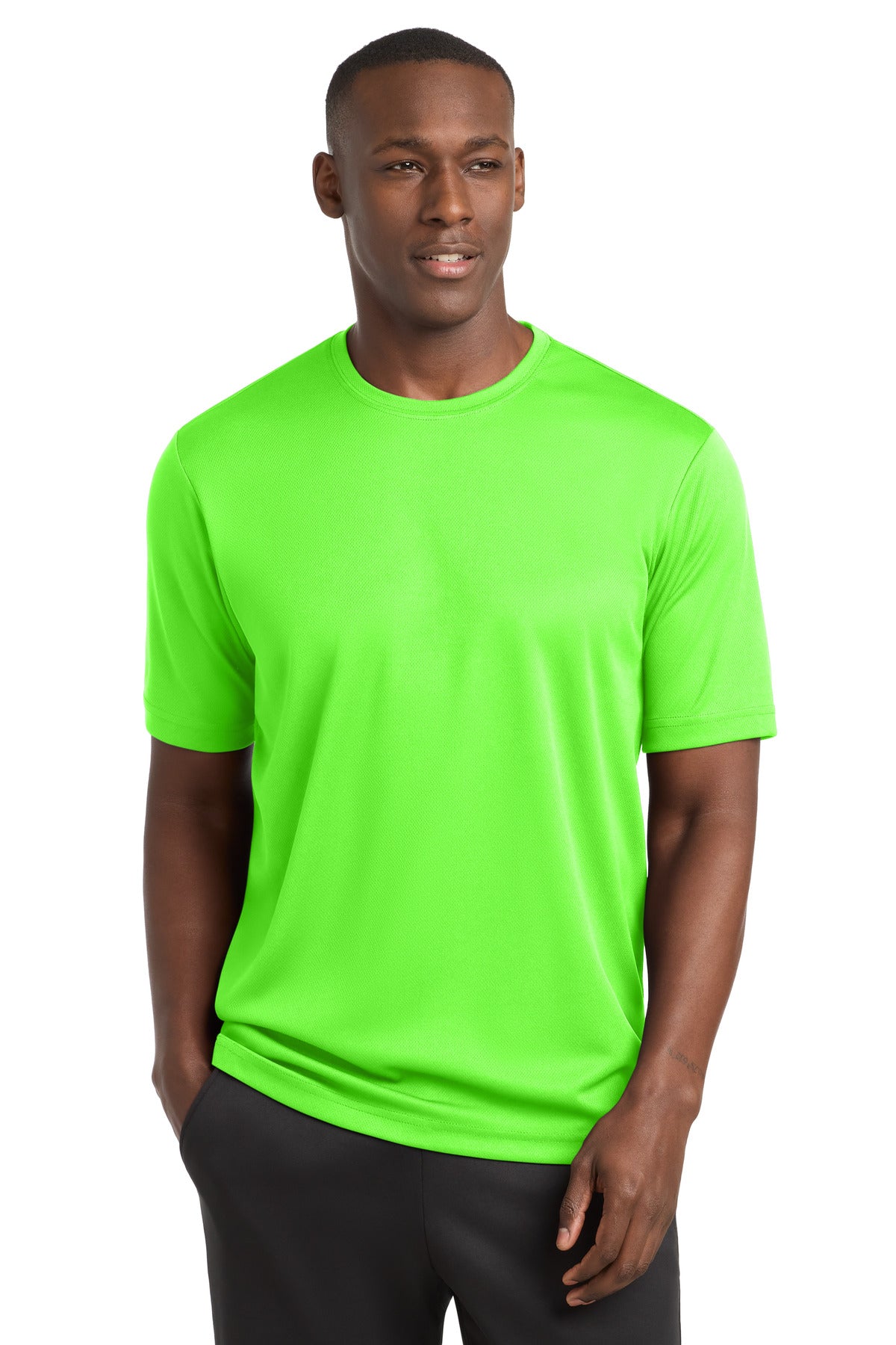 Sport-Tek PosiCharge RacerMesh Tee ST340 - Neon Green - Front
