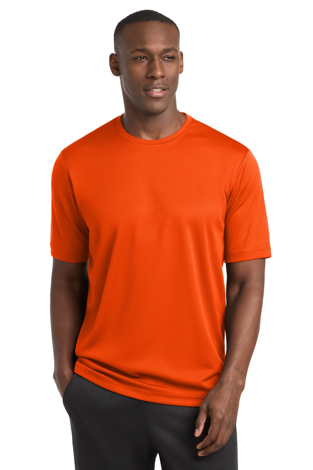 Sport-Tek PosiCharge RacerMesh Tee ST340 - Neon Orange - Front