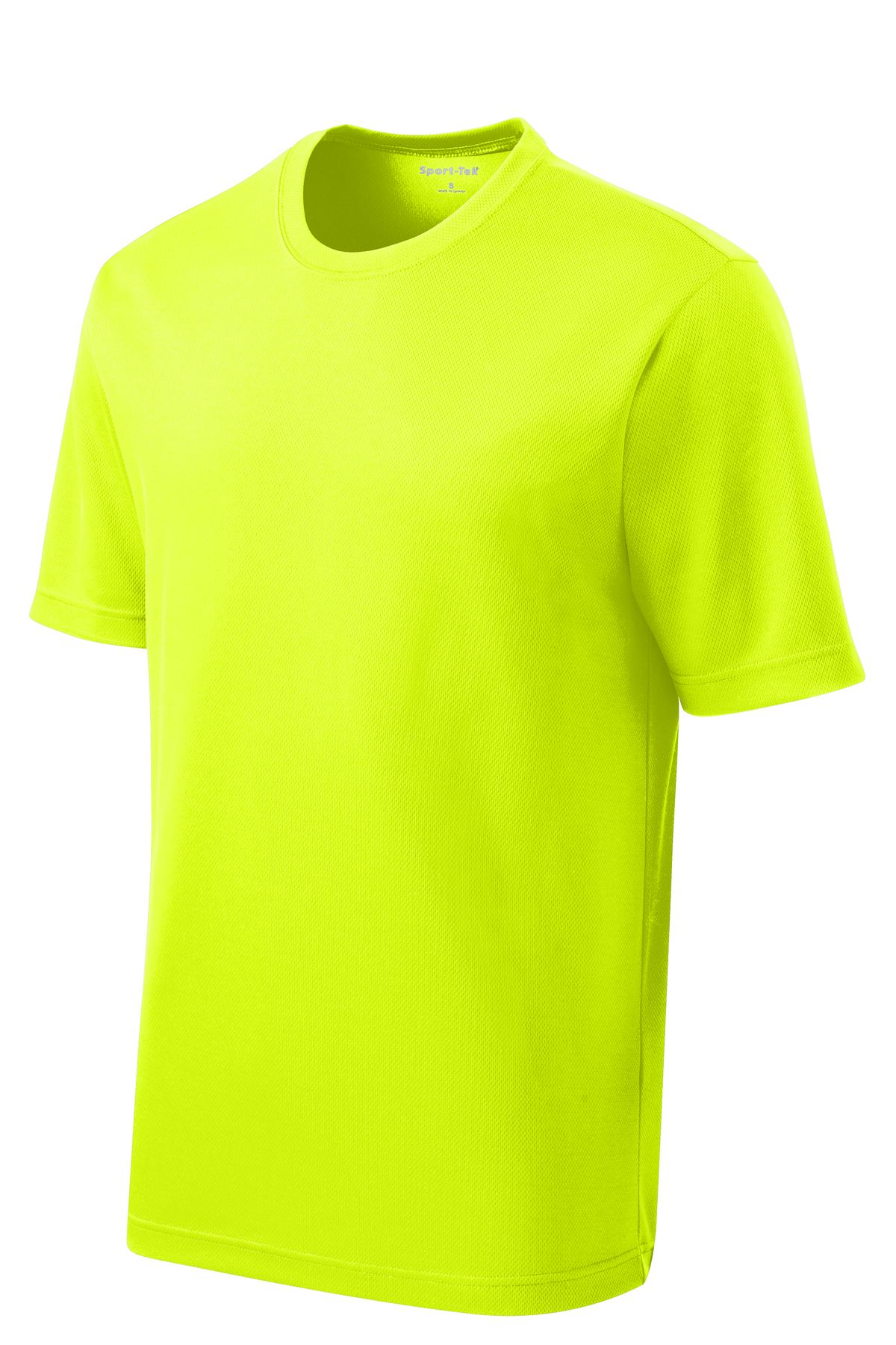 Sport-Tek PosiCharge RacerMesh Tee ST340 - Neon Yellow - Front (flat)