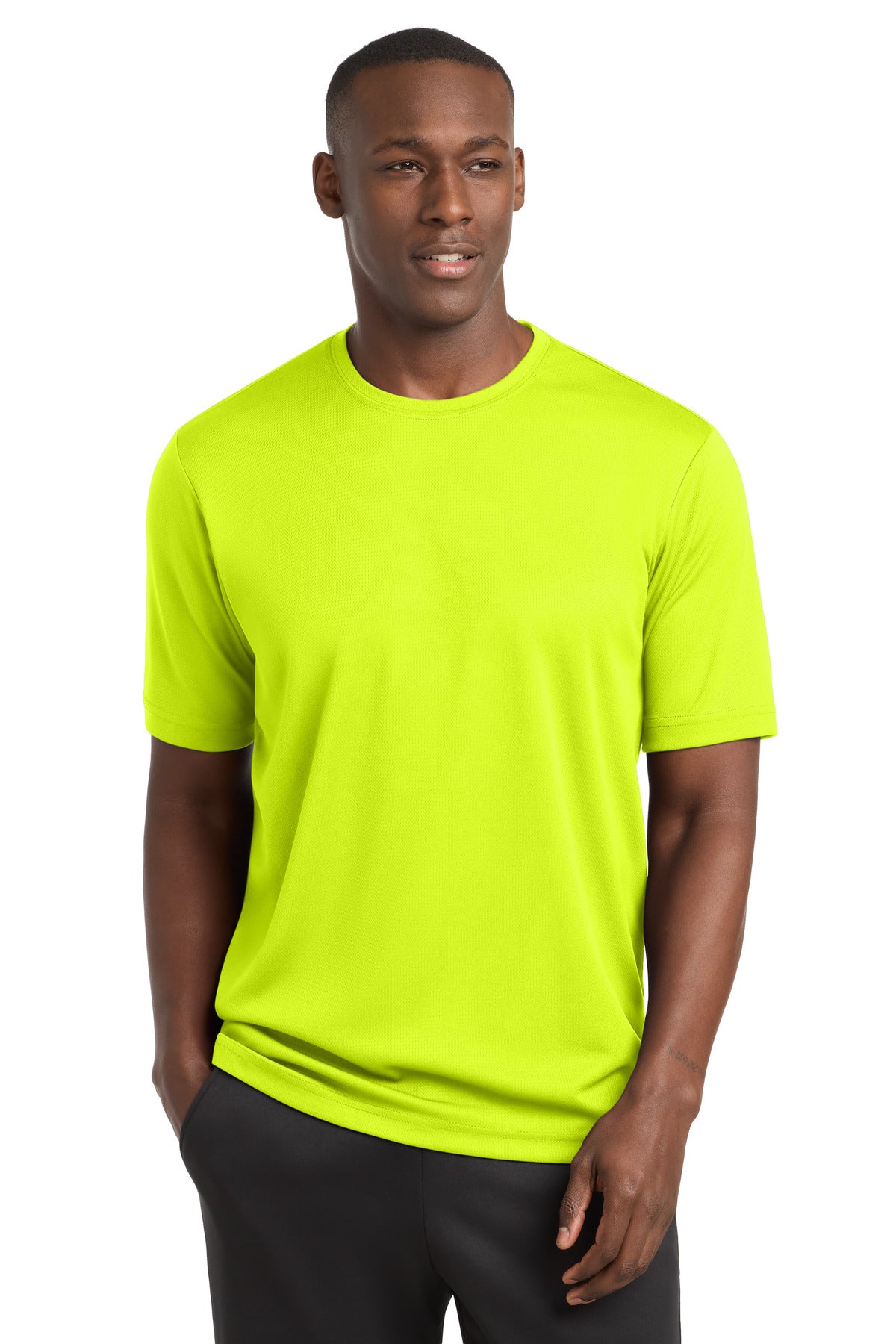 Sport-Tek PosiCharge RacerMesh Tee ST340 - Neon Yellow - Front