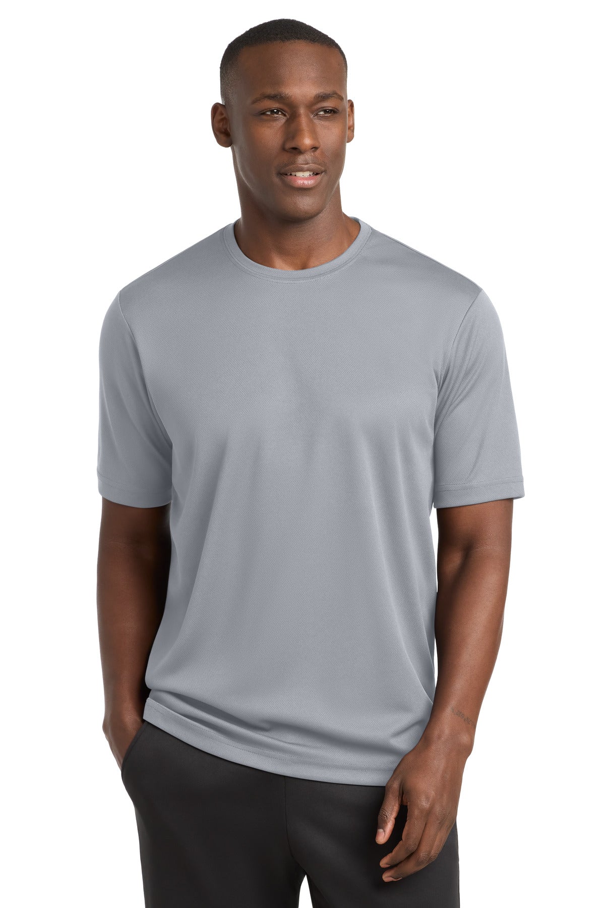 Sport-Tek PosiCharge RacerMesh Tee ST340 - Silver - Front