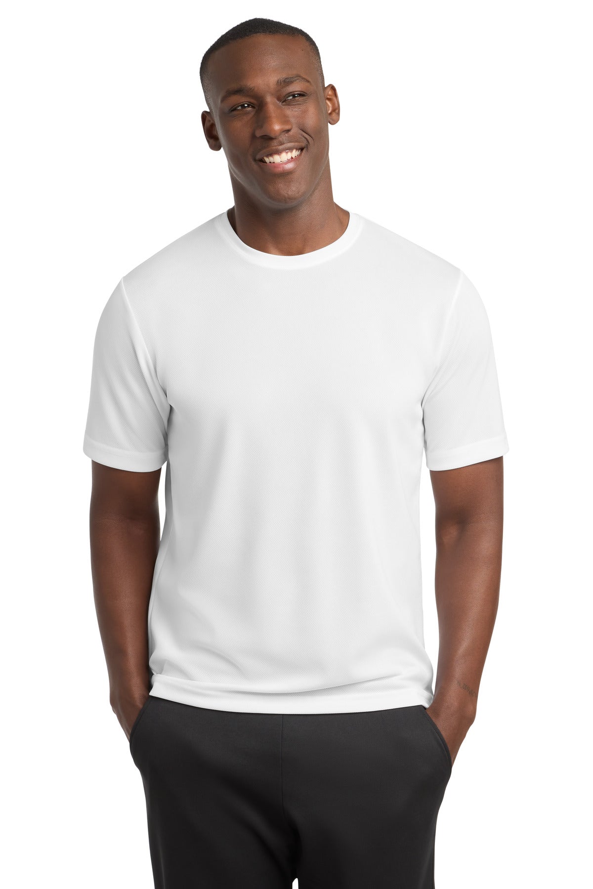 Sport-Tek PosiCharge RacerMesh Tee ST340 - White - Front