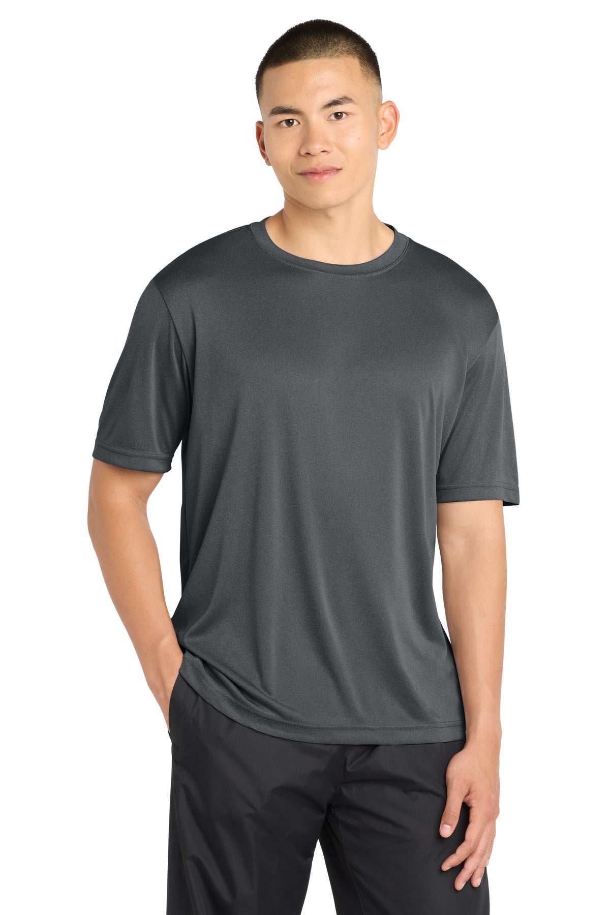 Sport-Tek PosiCharge Competitor Tee ST350 - Iron Grey Heather - Front