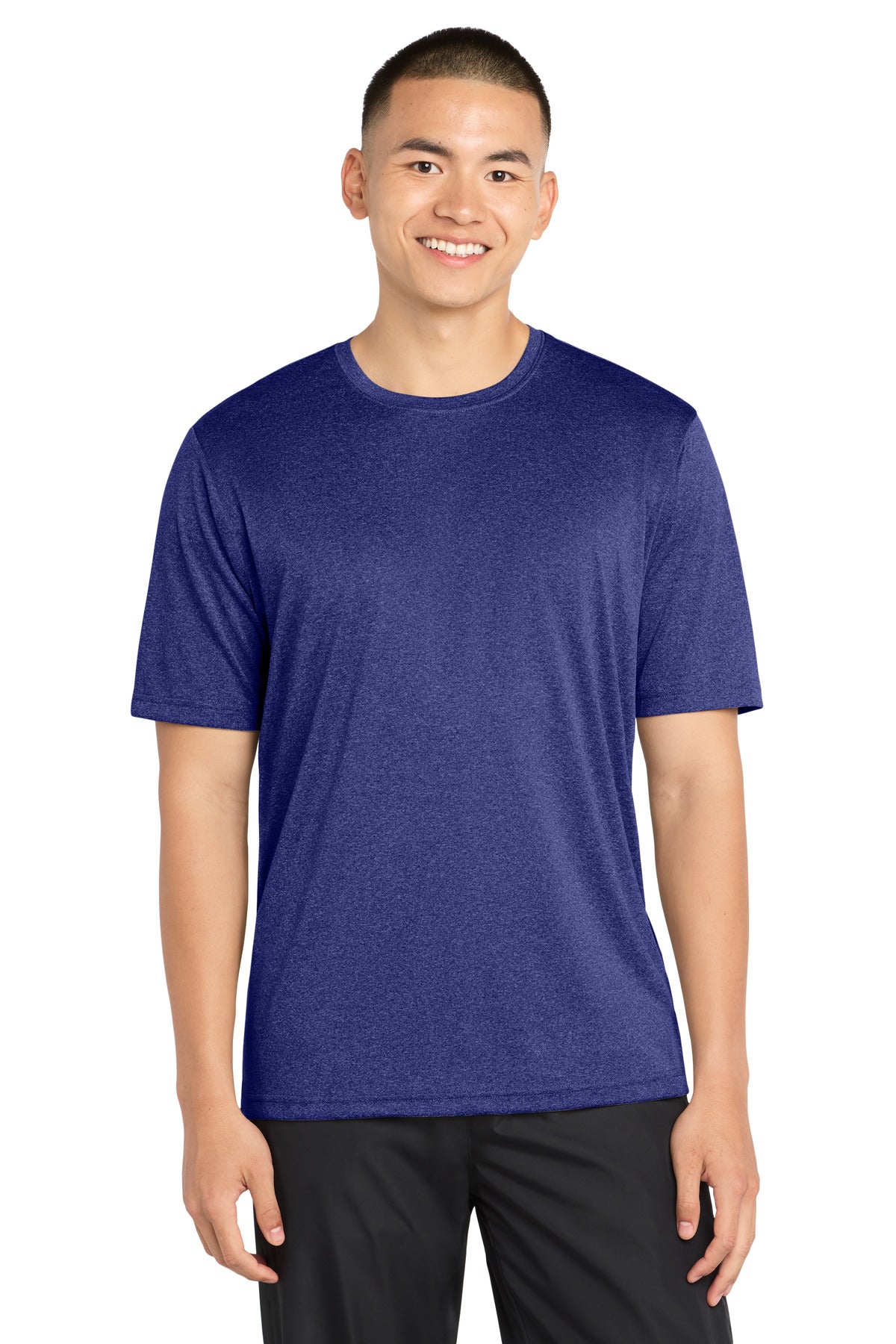 Sport-Tek Heather Contender Tee ST360 - Cobalt Heather - Front