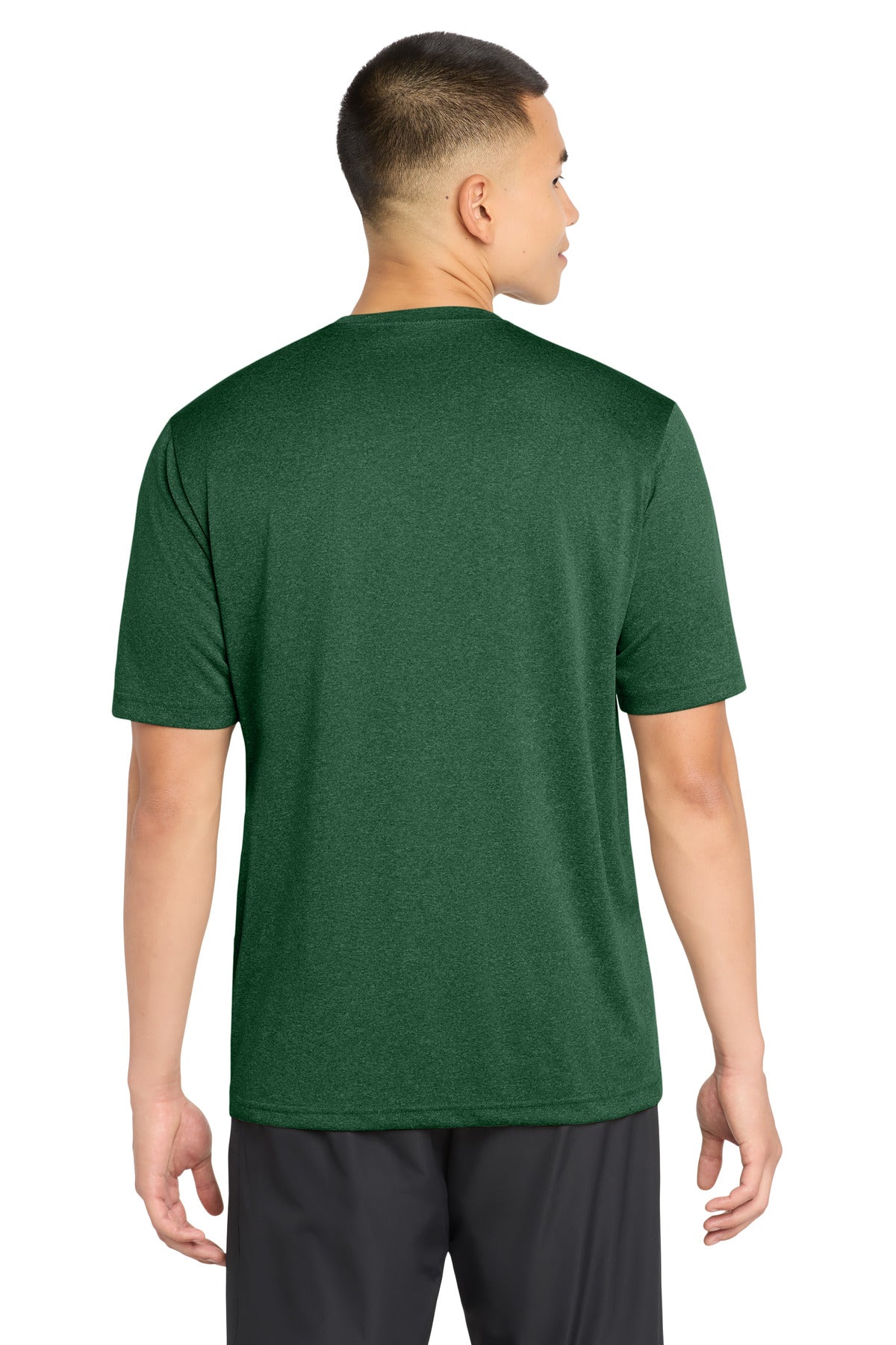 Sport-Tek Heather Contender Tee ST360 - Forest Green Heather - Back