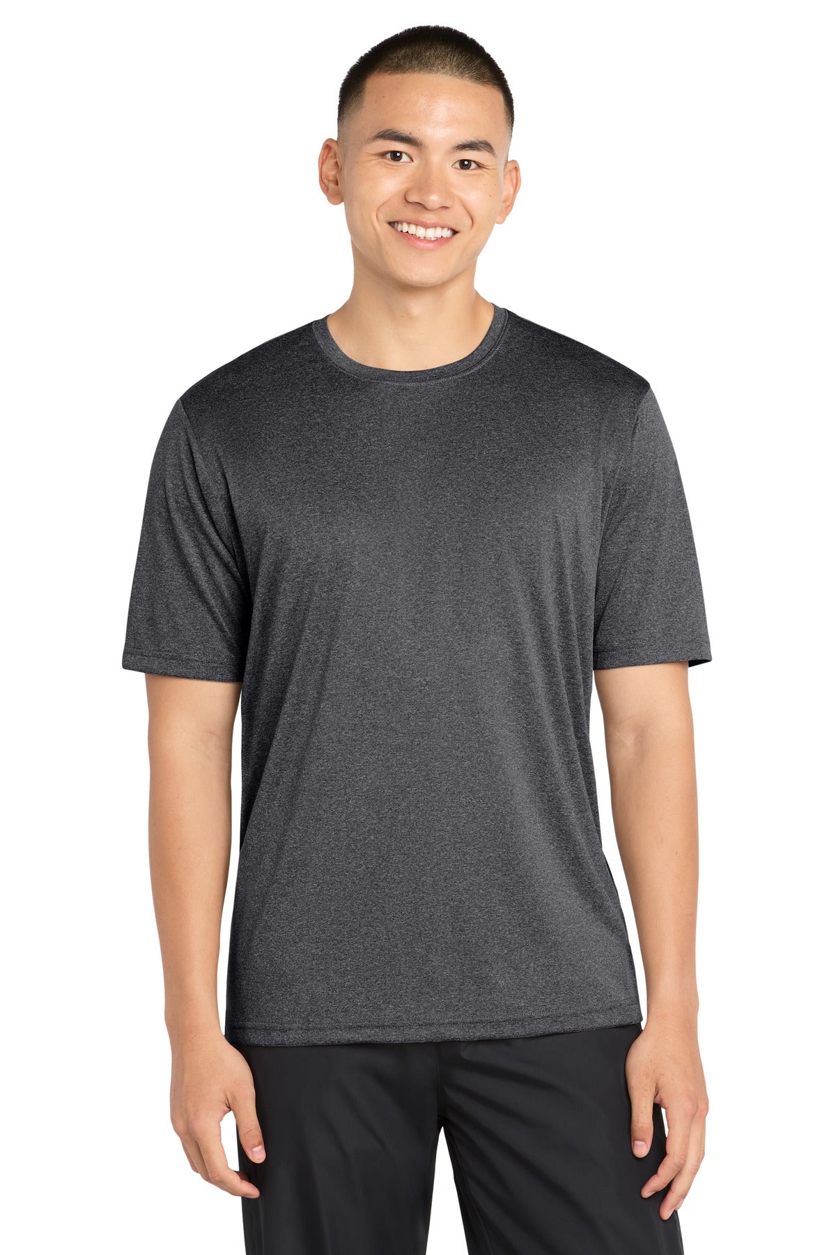 Sport-Tek Heather Contender Tee ST360 - Graphite Heather - Front